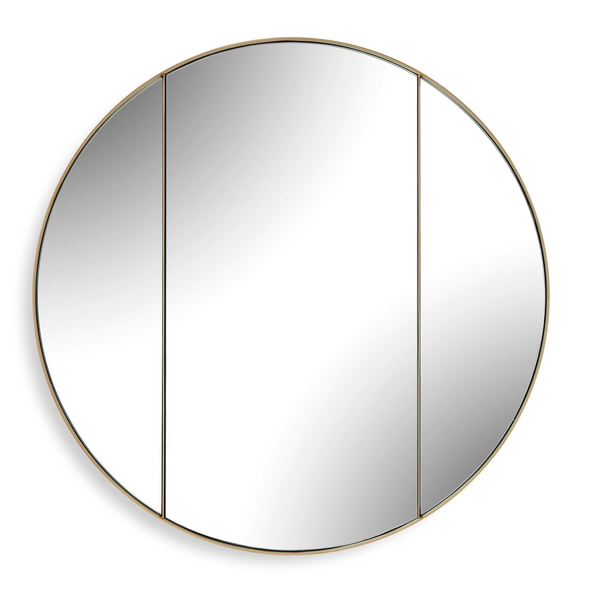 Uttermost Amram Antique Brass Round Mirror