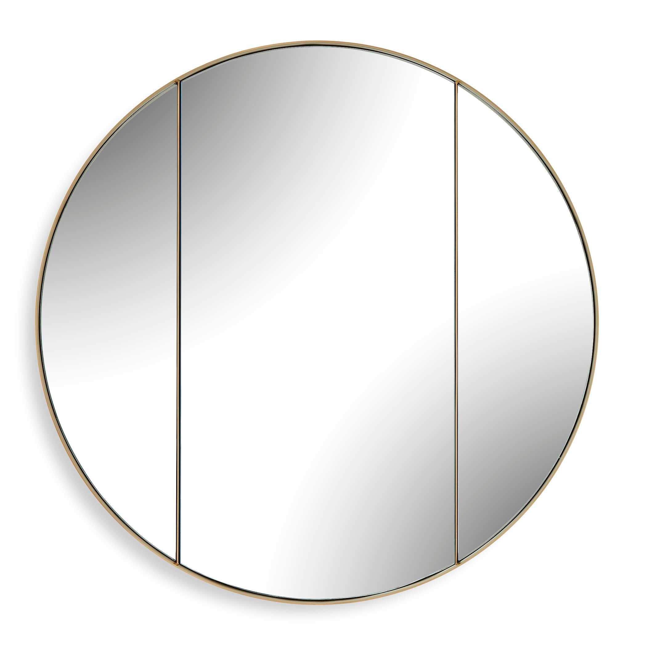 Uttermost Amram Antique Brass Round Mirror