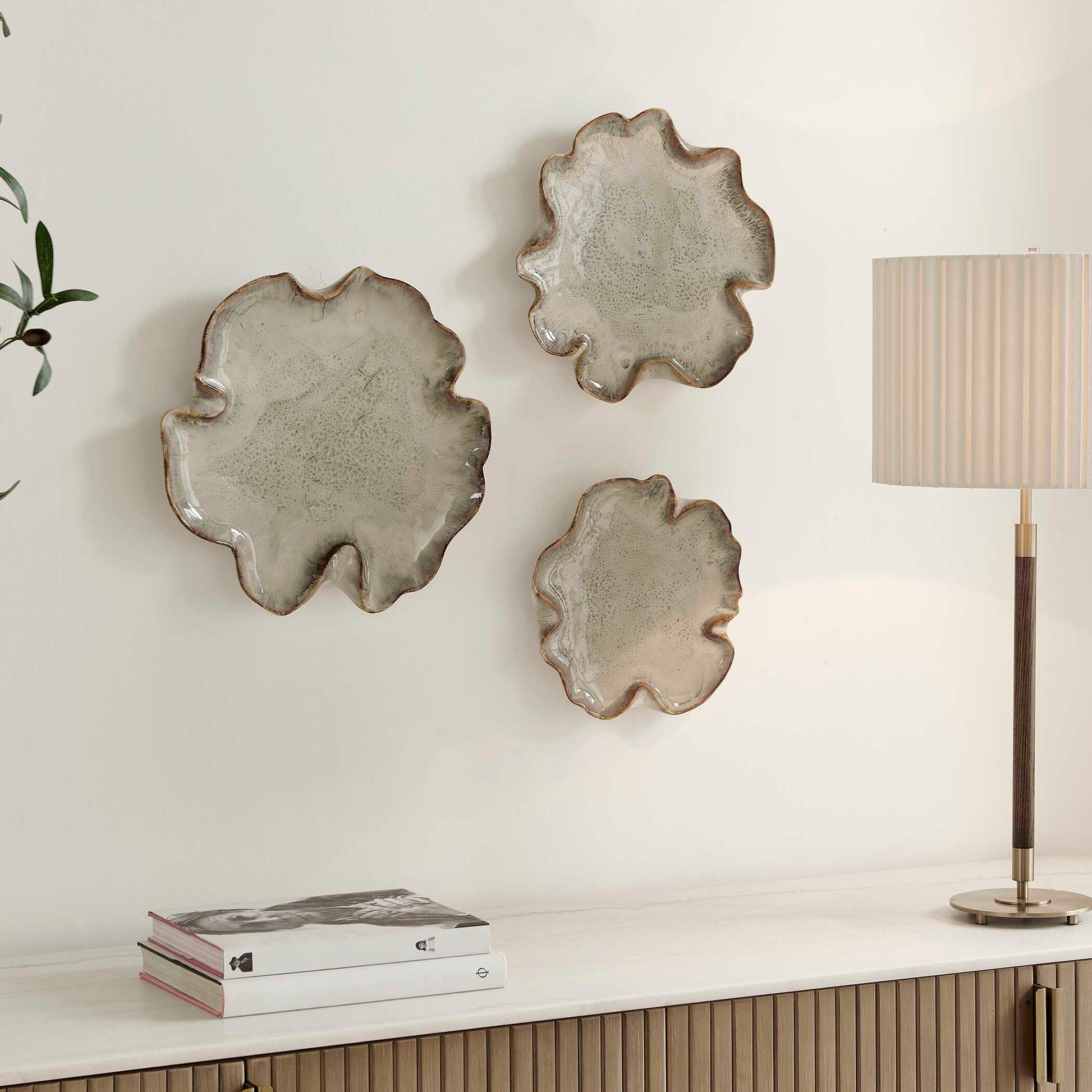 Uttermost Selene Gray Wall Decor, S/3