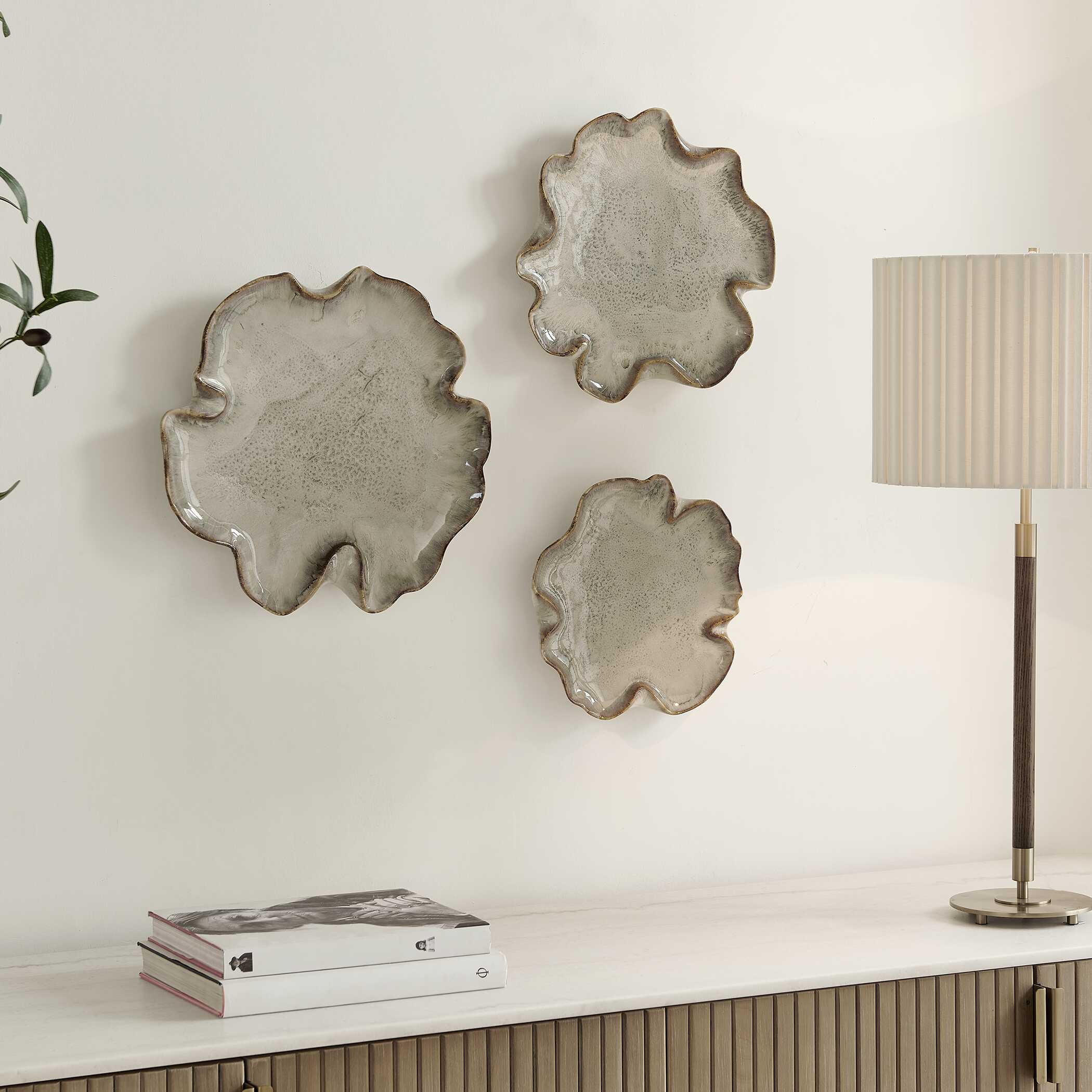 Uttermost Selene Gray Wall Decor, S/3