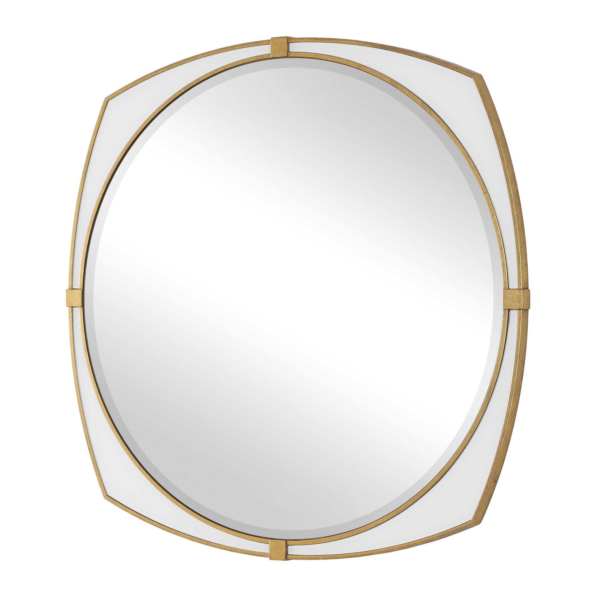 Uttermost Estella White Round Mirror