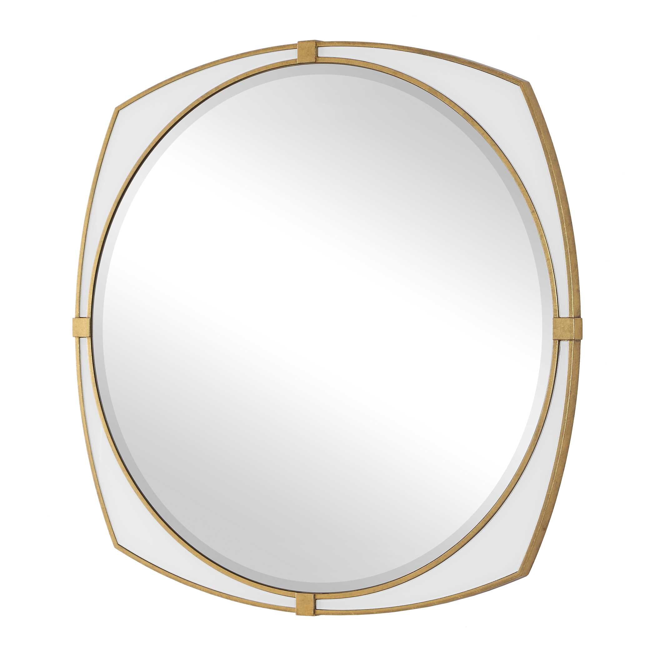 Uttermost Estella White Round Mirror