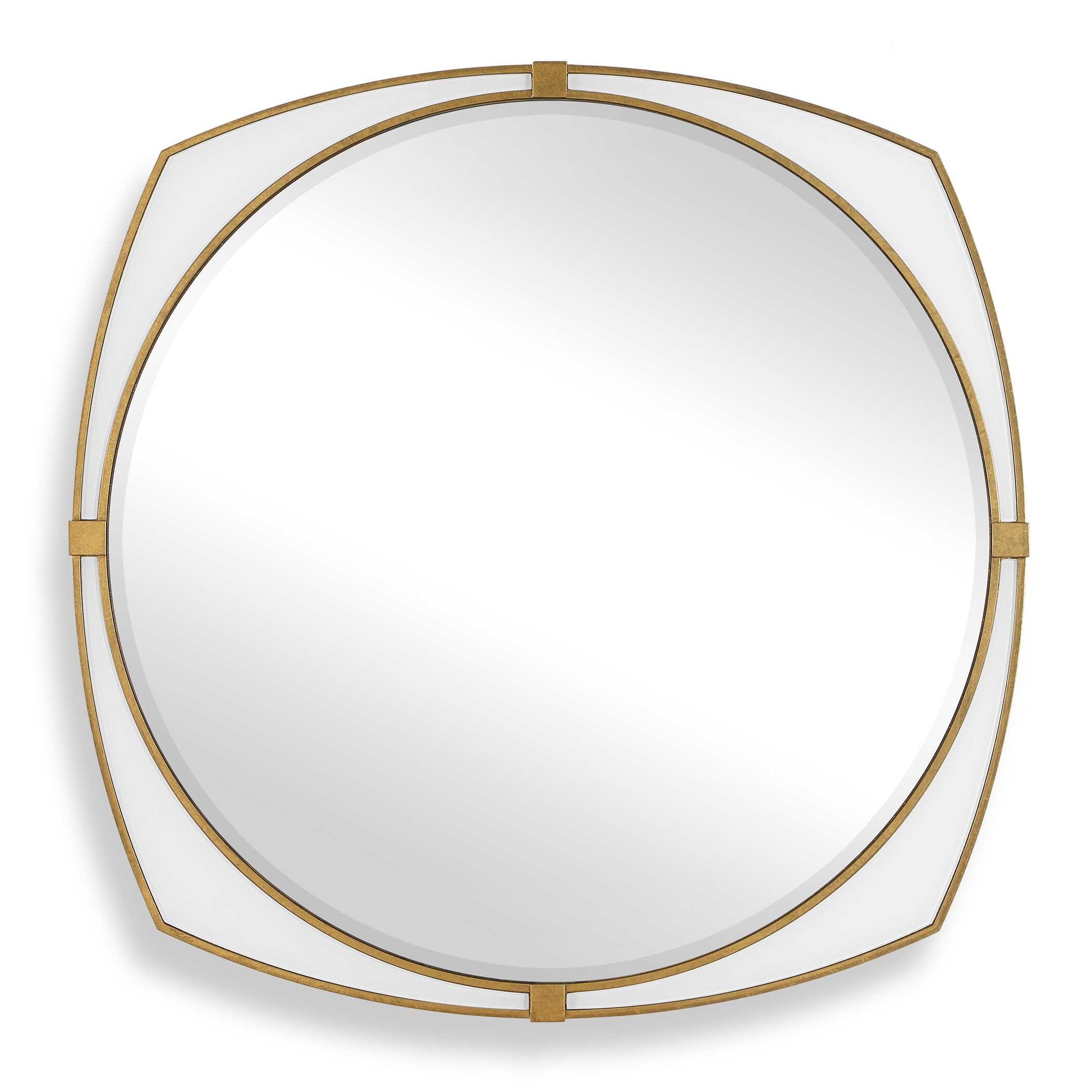 Uttermost Estella White Round Mirror