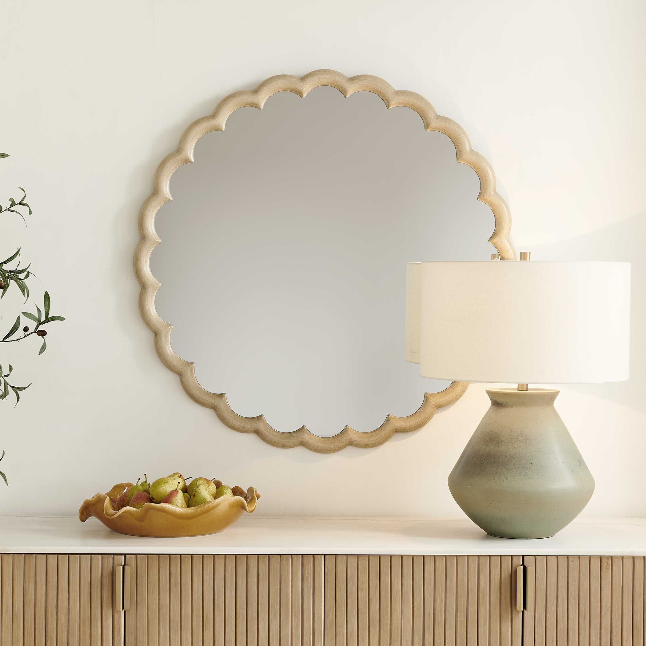 Uttermost Cerrito Burnished Ivory Round Mirror