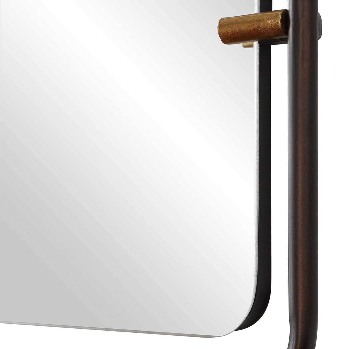 Pellerin Round Bronze Iron Wall Mirror