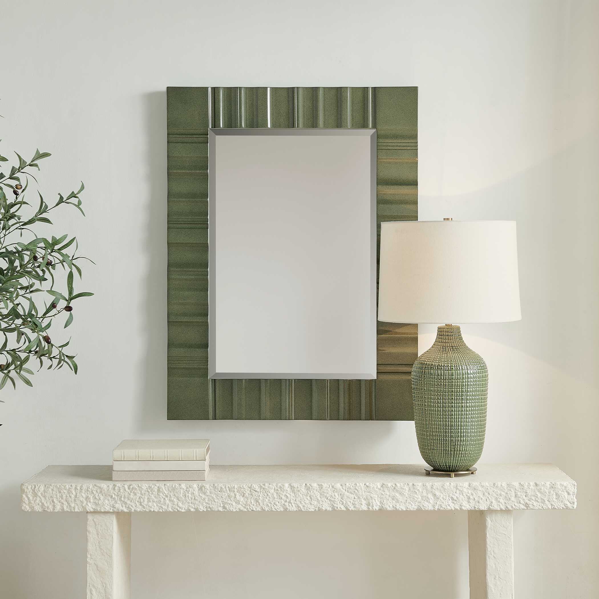 Uttermost Quincey Olive Green Mirror