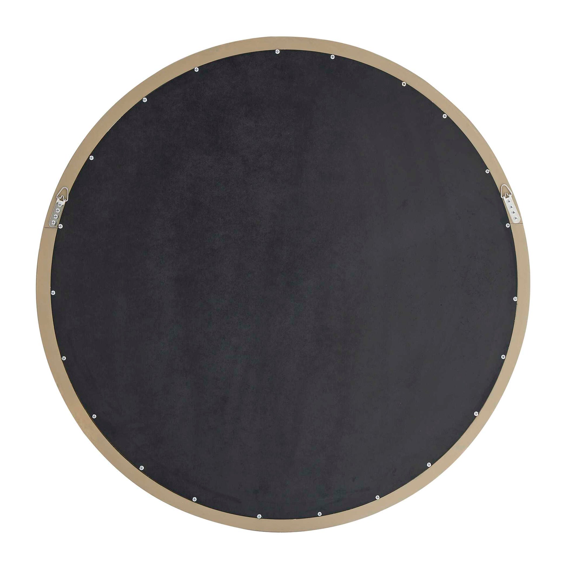 Uttermost Landry Round Light Wood Mirror