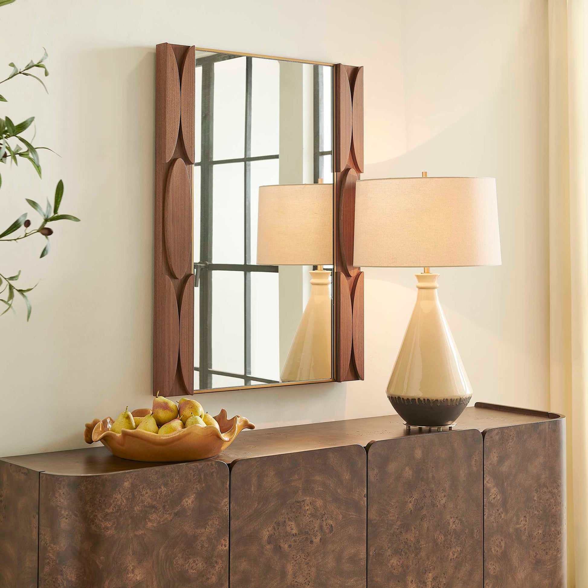 Uttermost Macario Mid-Century Wood Mirror