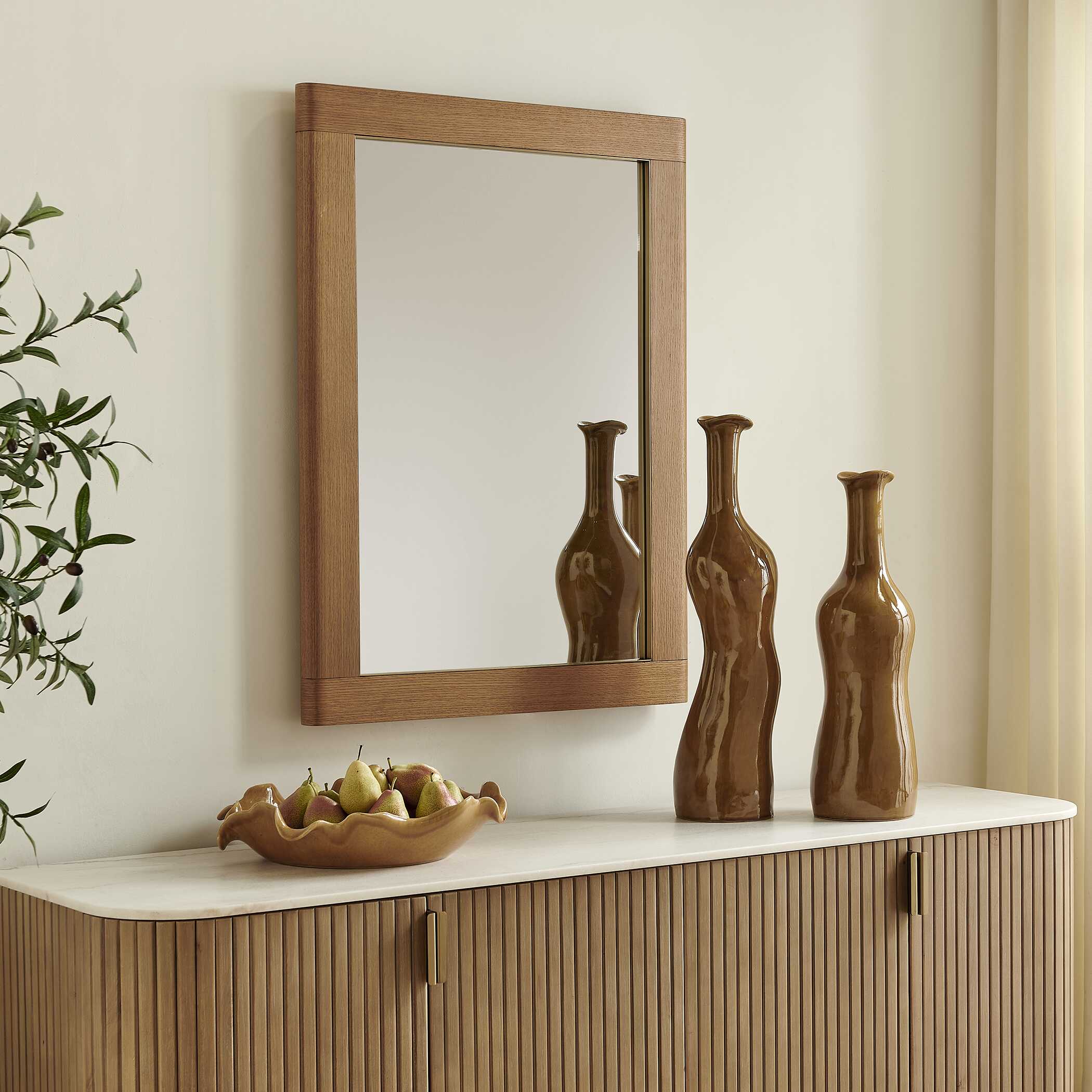 Uttermost Bishop Gunstock Oak Mirror