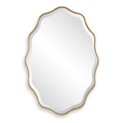 Rowntree Waved Gold Wood Wall Mirror