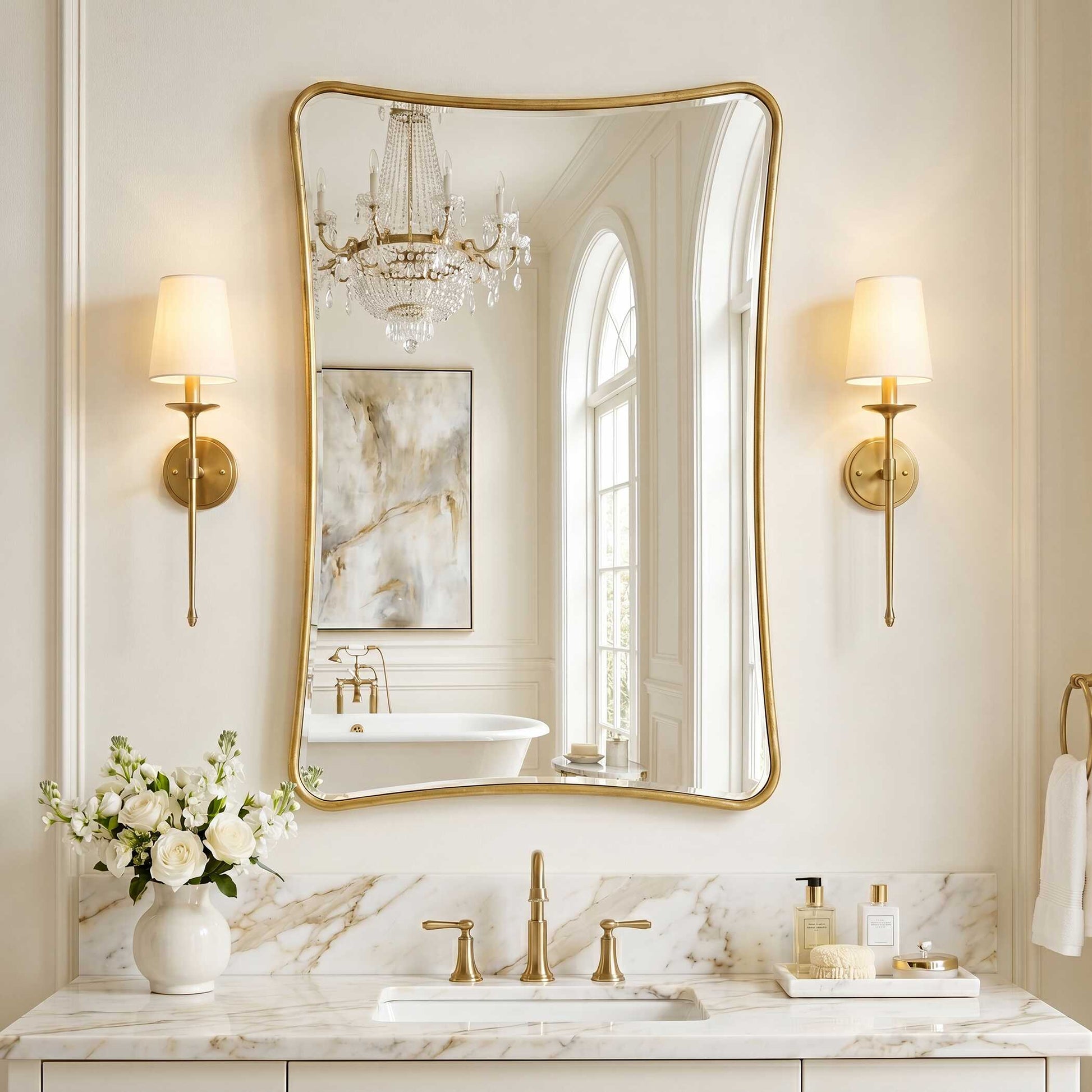 Sableford Gold Iron Wall Mirror