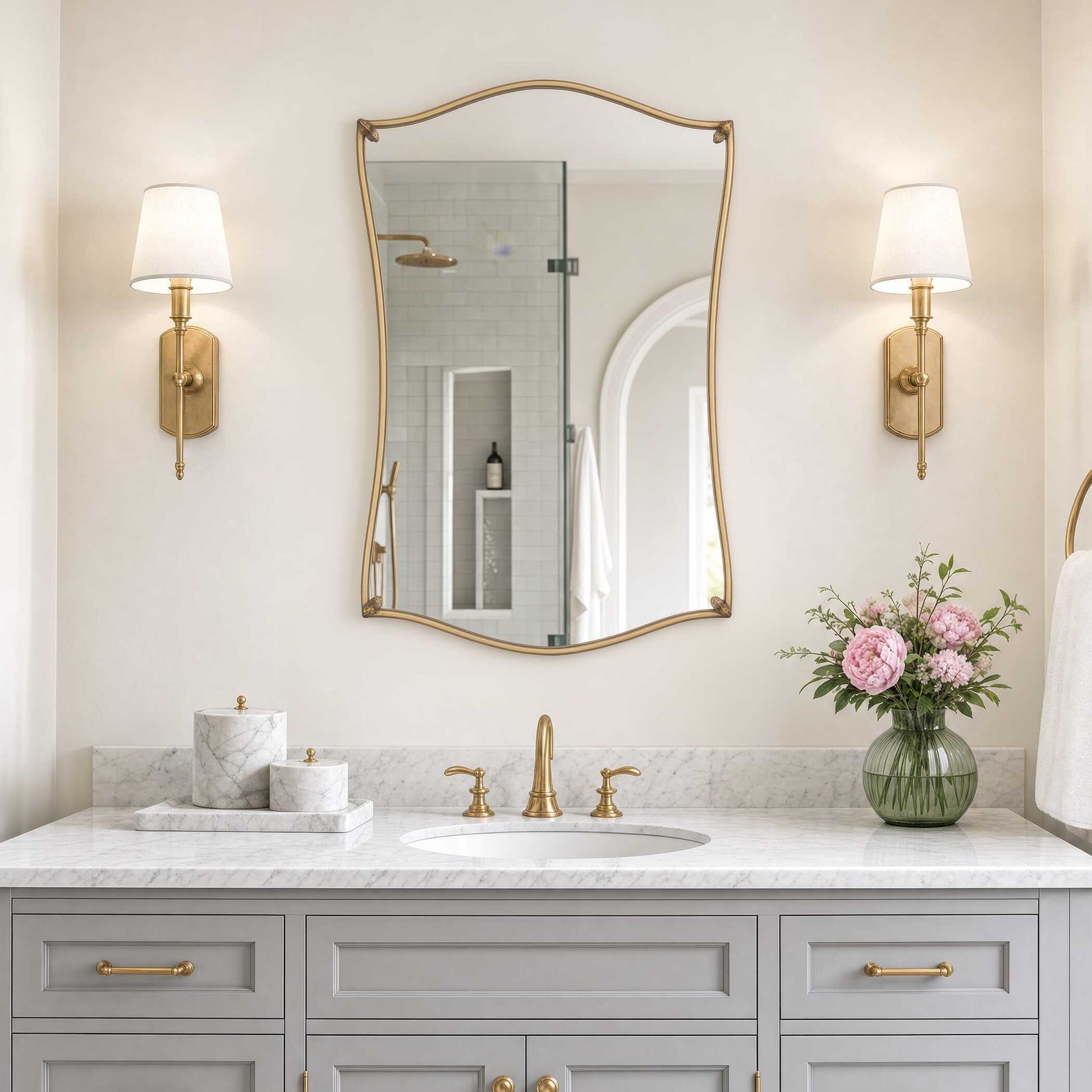 Thornbury Gold Iron Wall Mirror