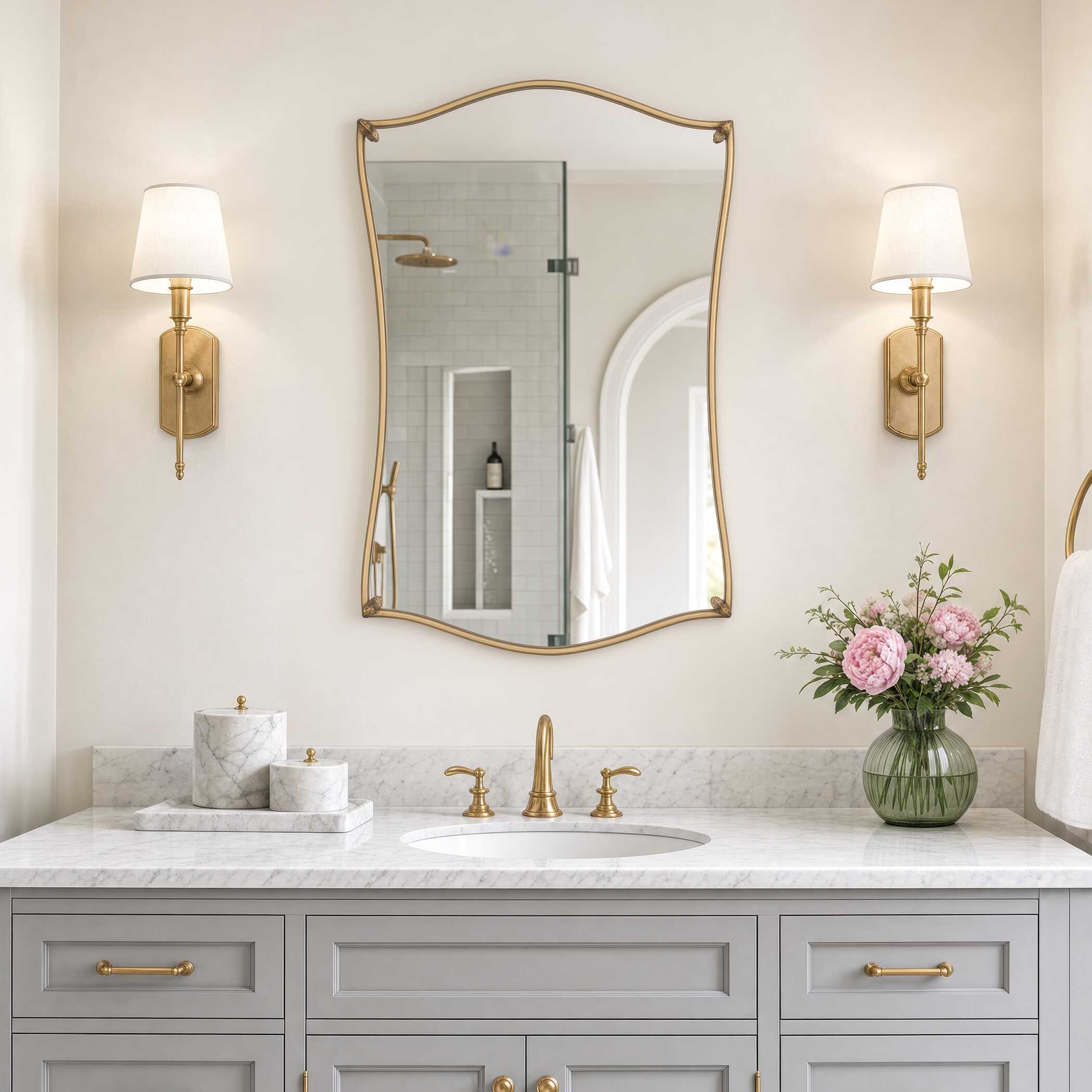 Thornbury Gold Iron Wall Mirror