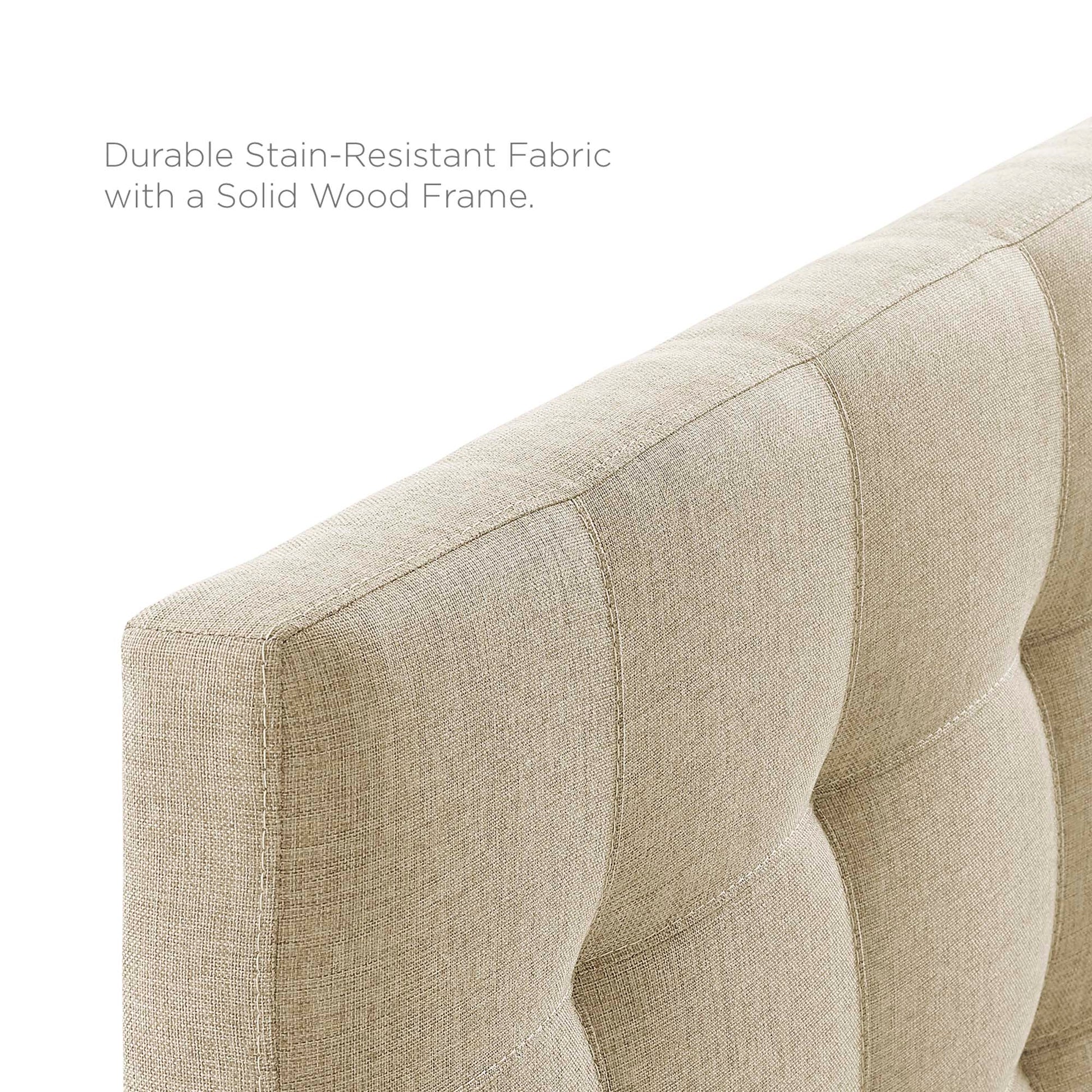 Lily Upholstered Fabric Headboard - Ivory