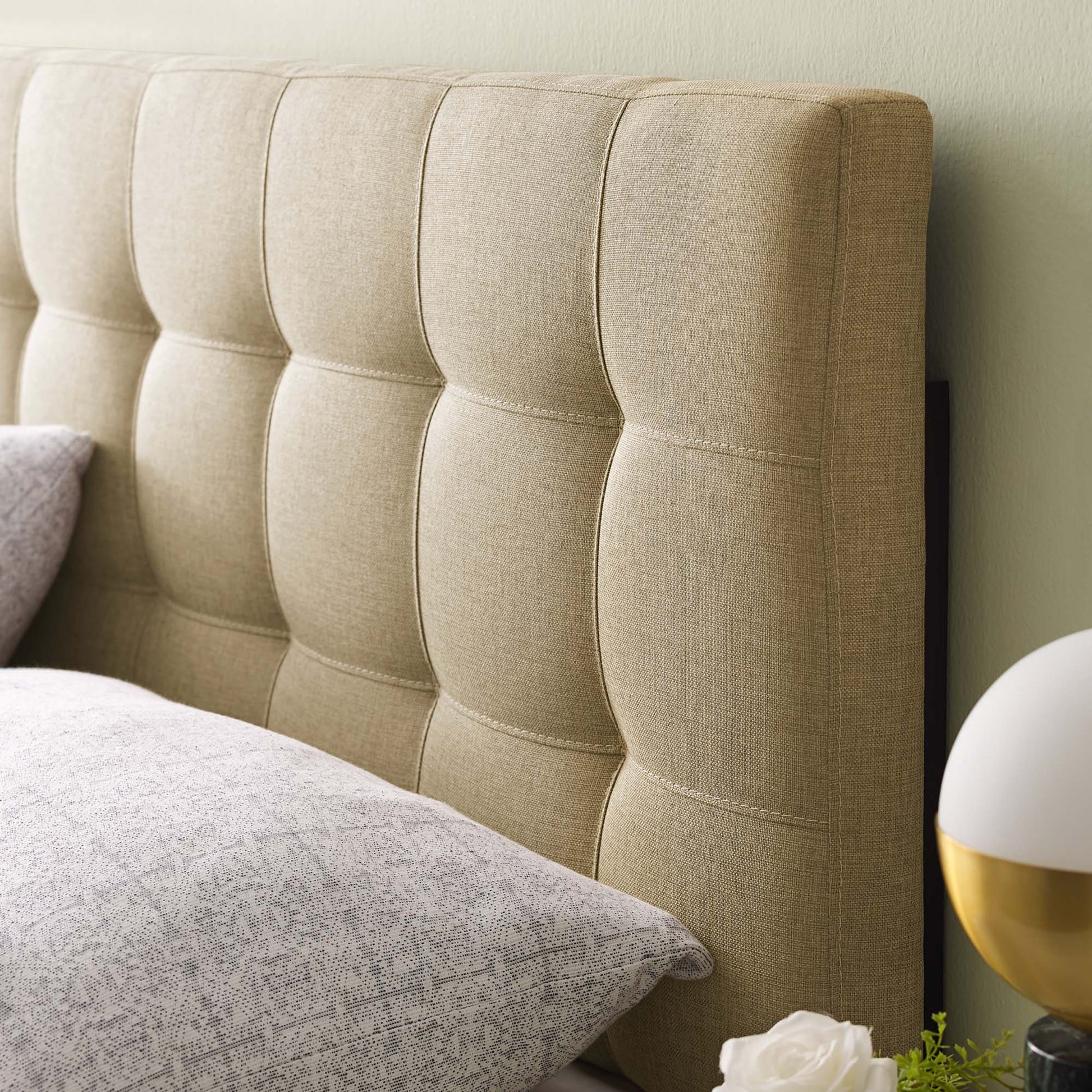 Lily Upholstered Fabric King Headboard