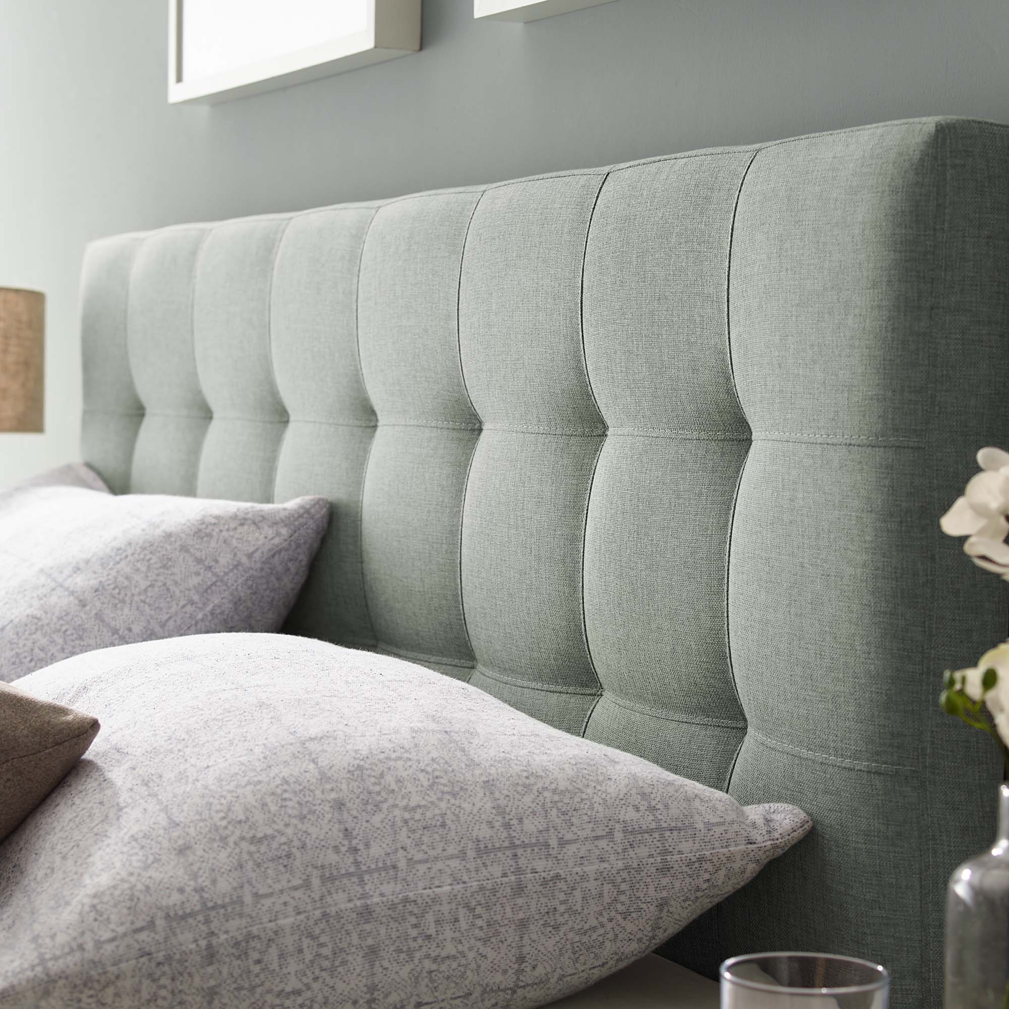 Lily Upholstered Fabric King Headboard