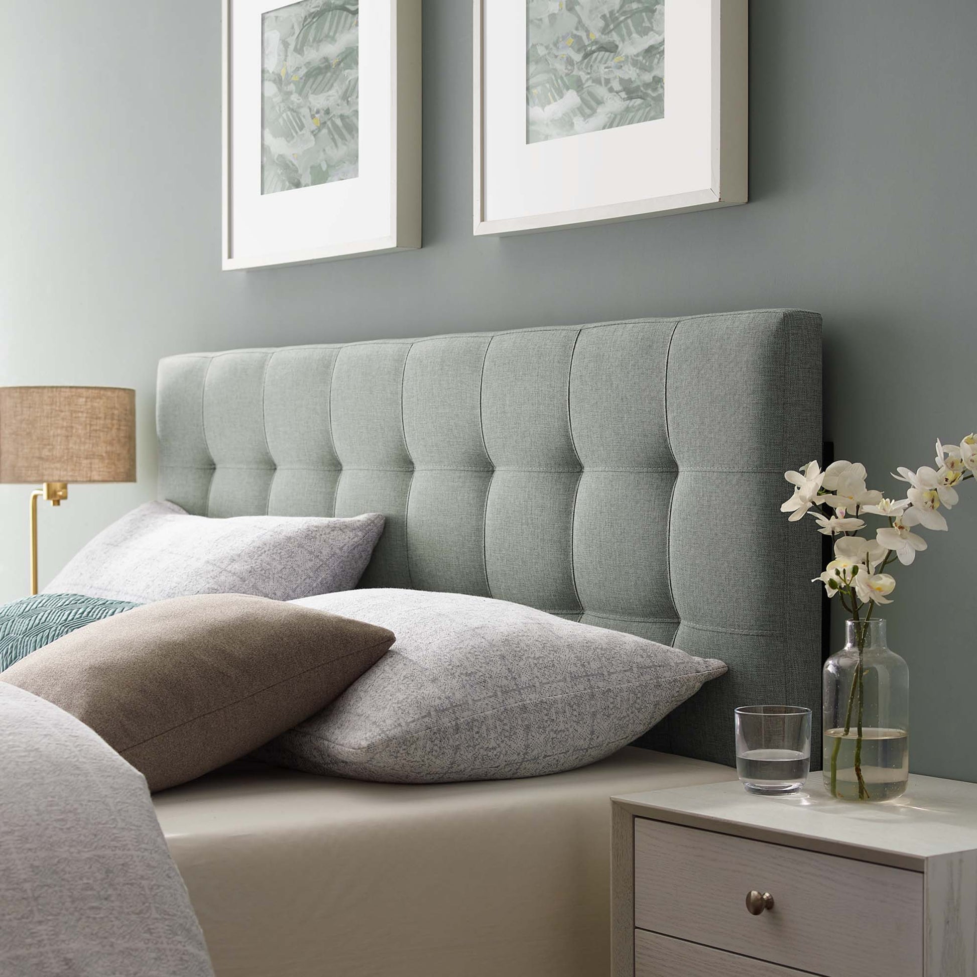 Lily Upholstered Fabric King Headboard