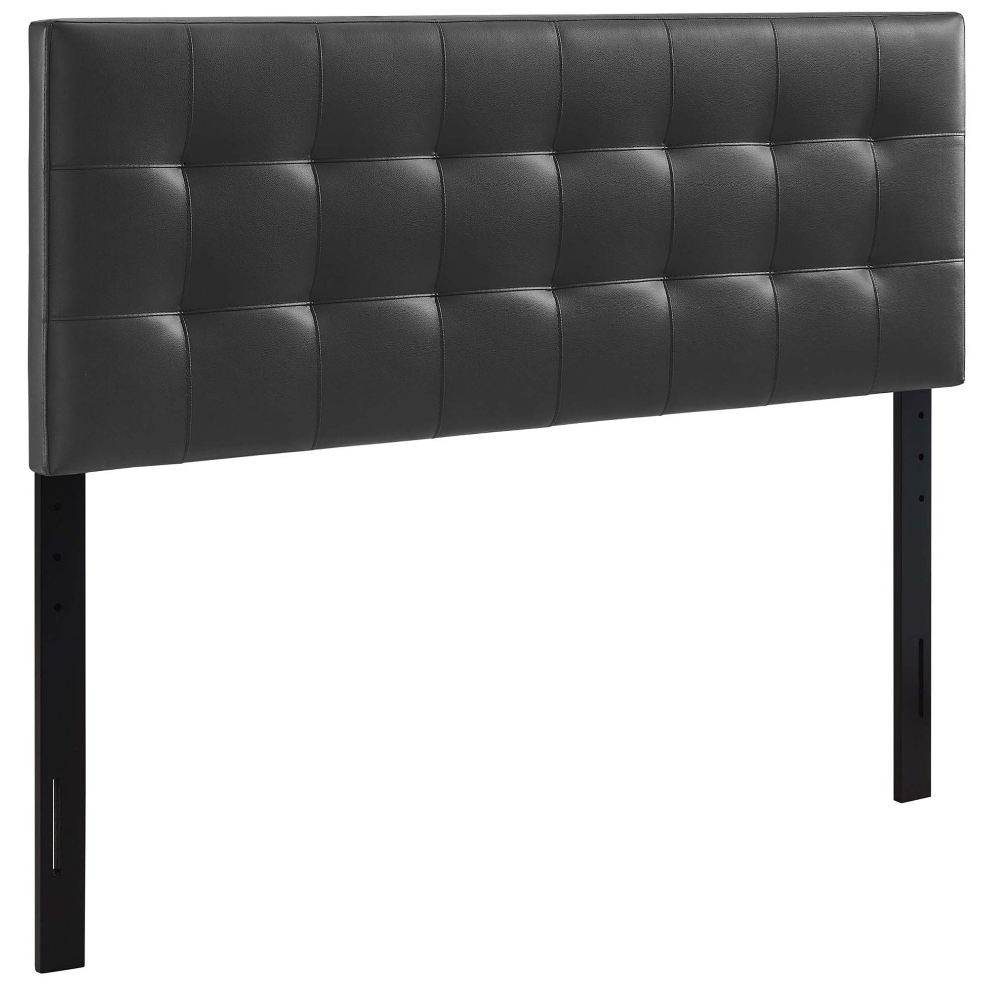 Lily Upholstered Vinyl King Headboard - Black
