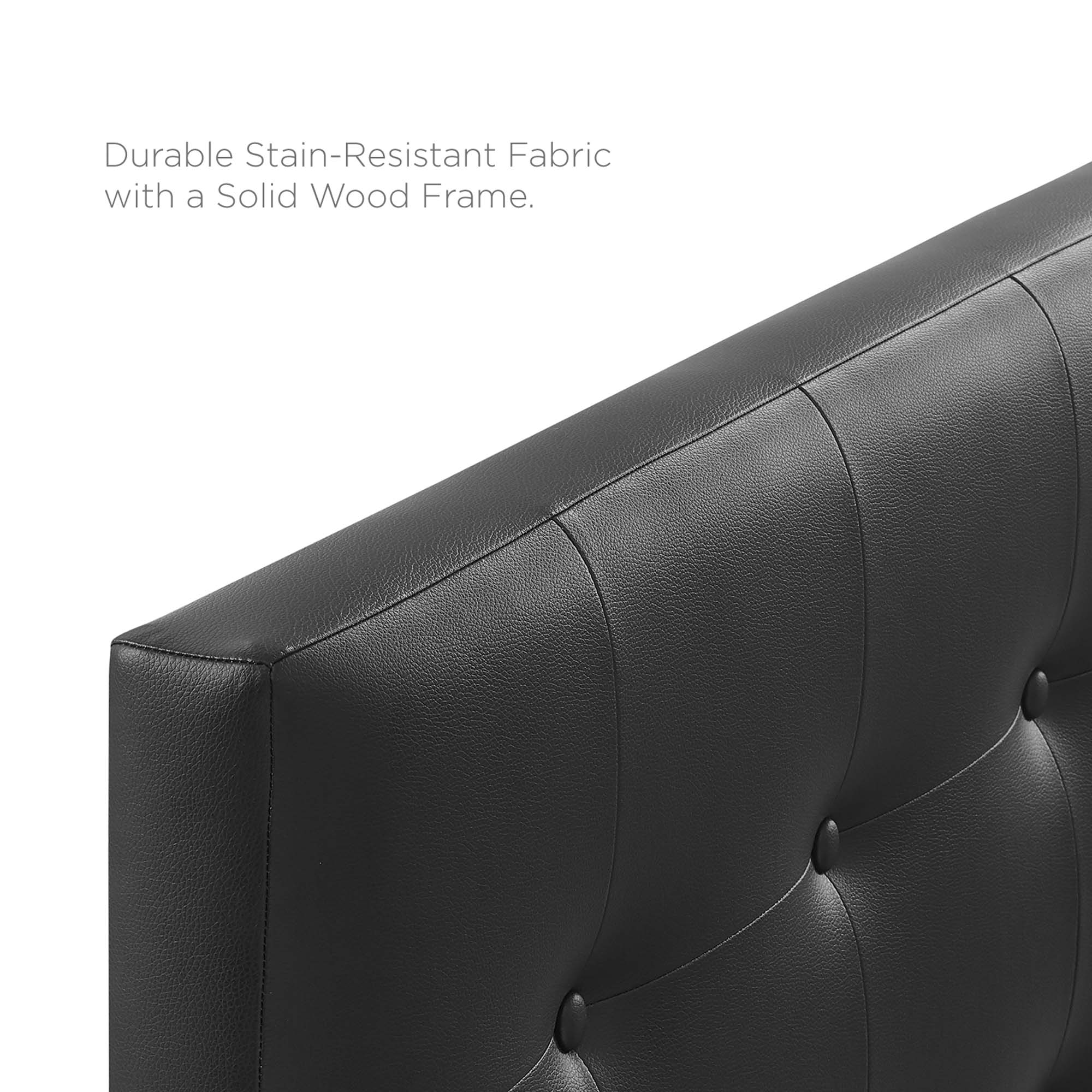 Lily Upholstered Vinyl King Headboard - Brown