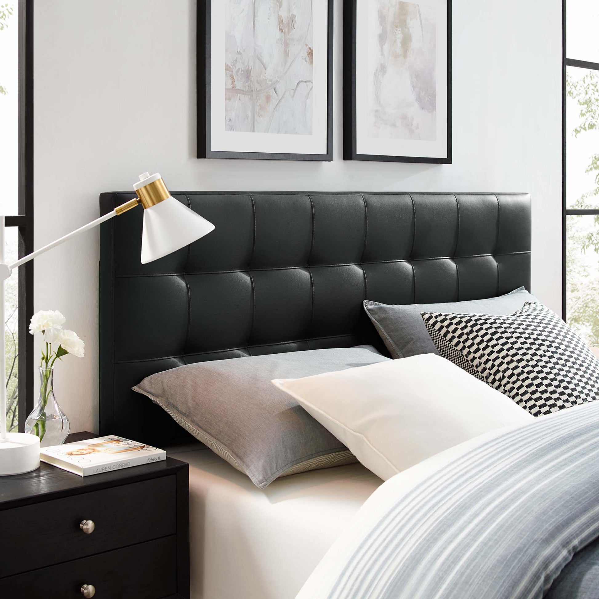 Lily Upholstered Vinyl King Headboard
