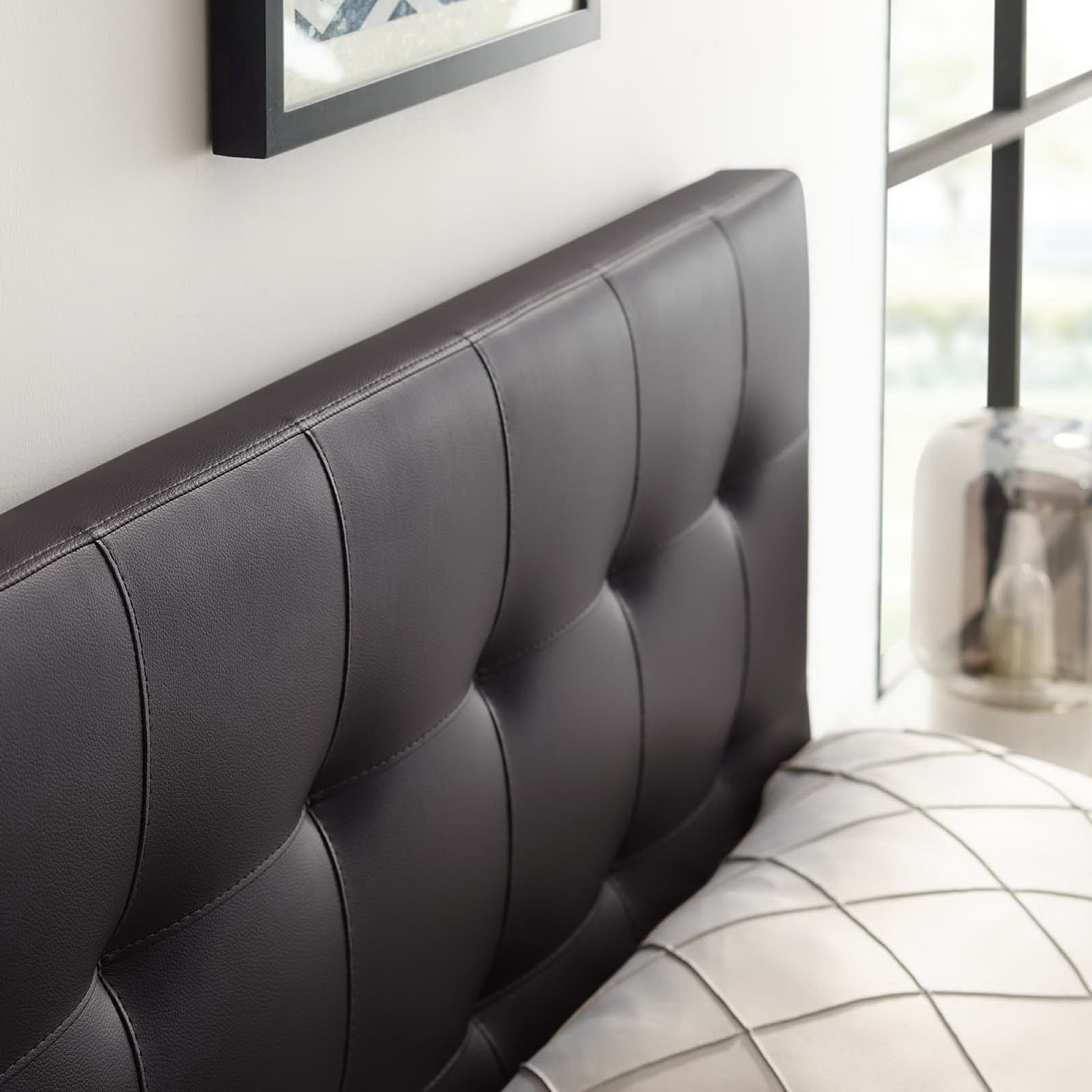 Lily Upholstered Vinyl King Headboard