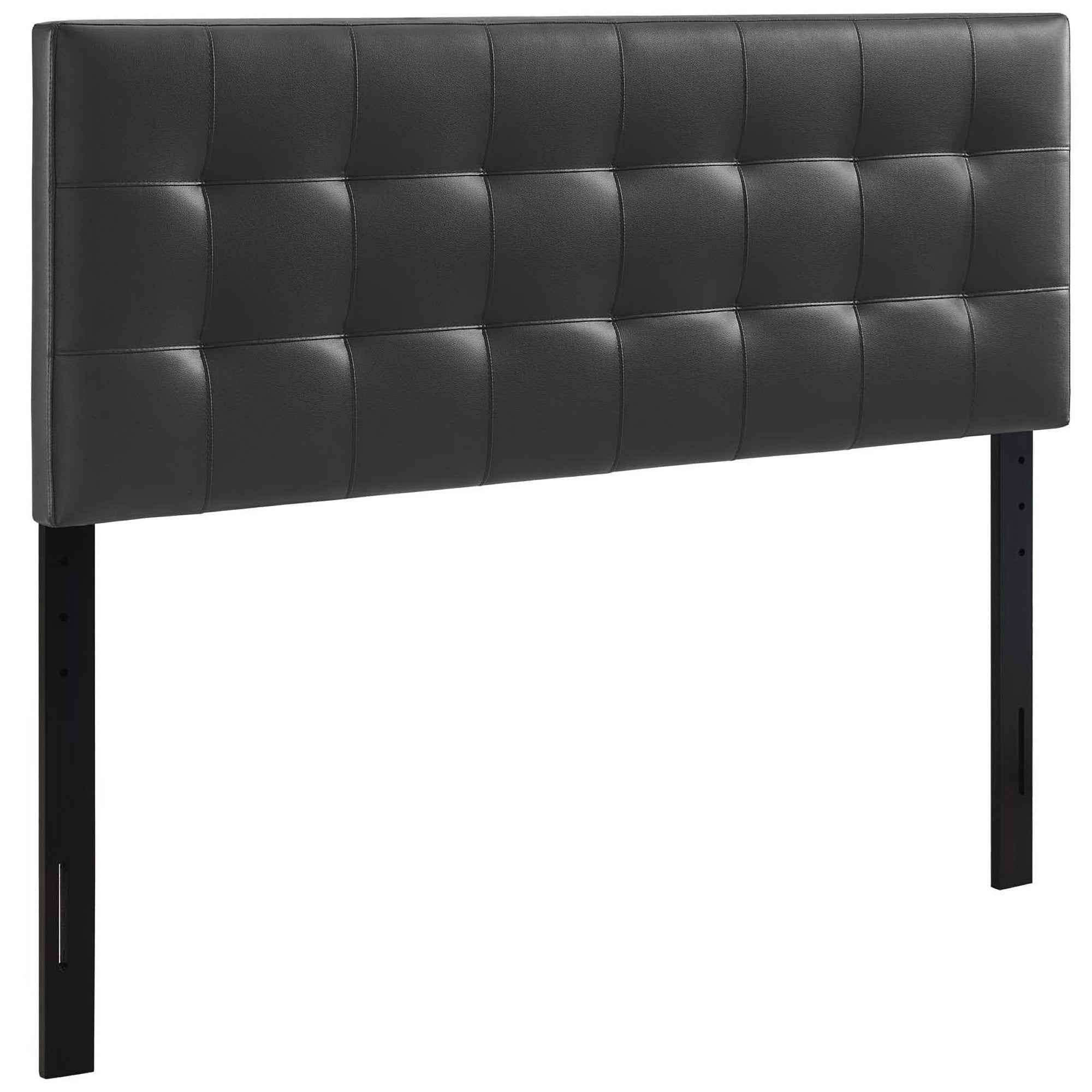 Lily Upholstered Vinyl Full Headboard - Black
