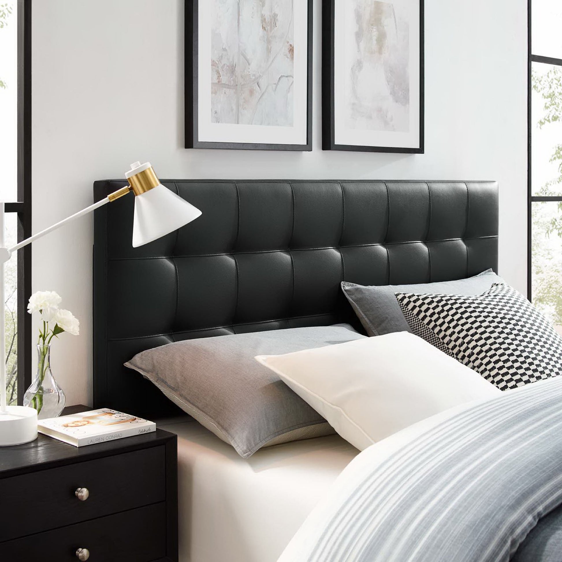 Lily Upholstered Vinyl Full Headboard