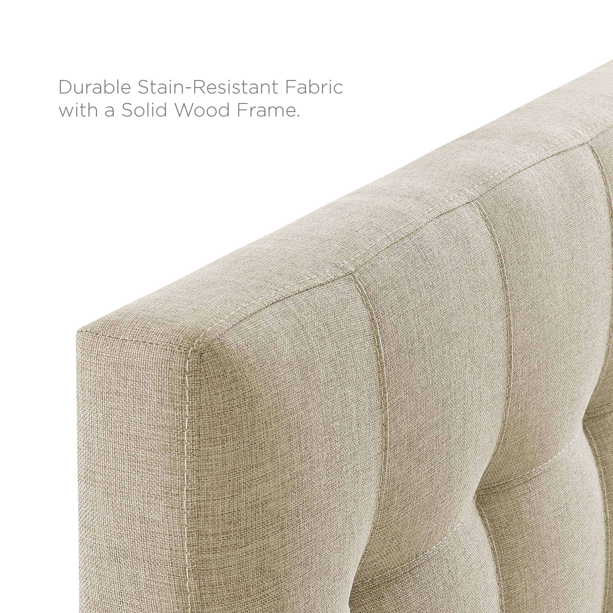 Lily Upholstered Fabric Headboard - Ivory