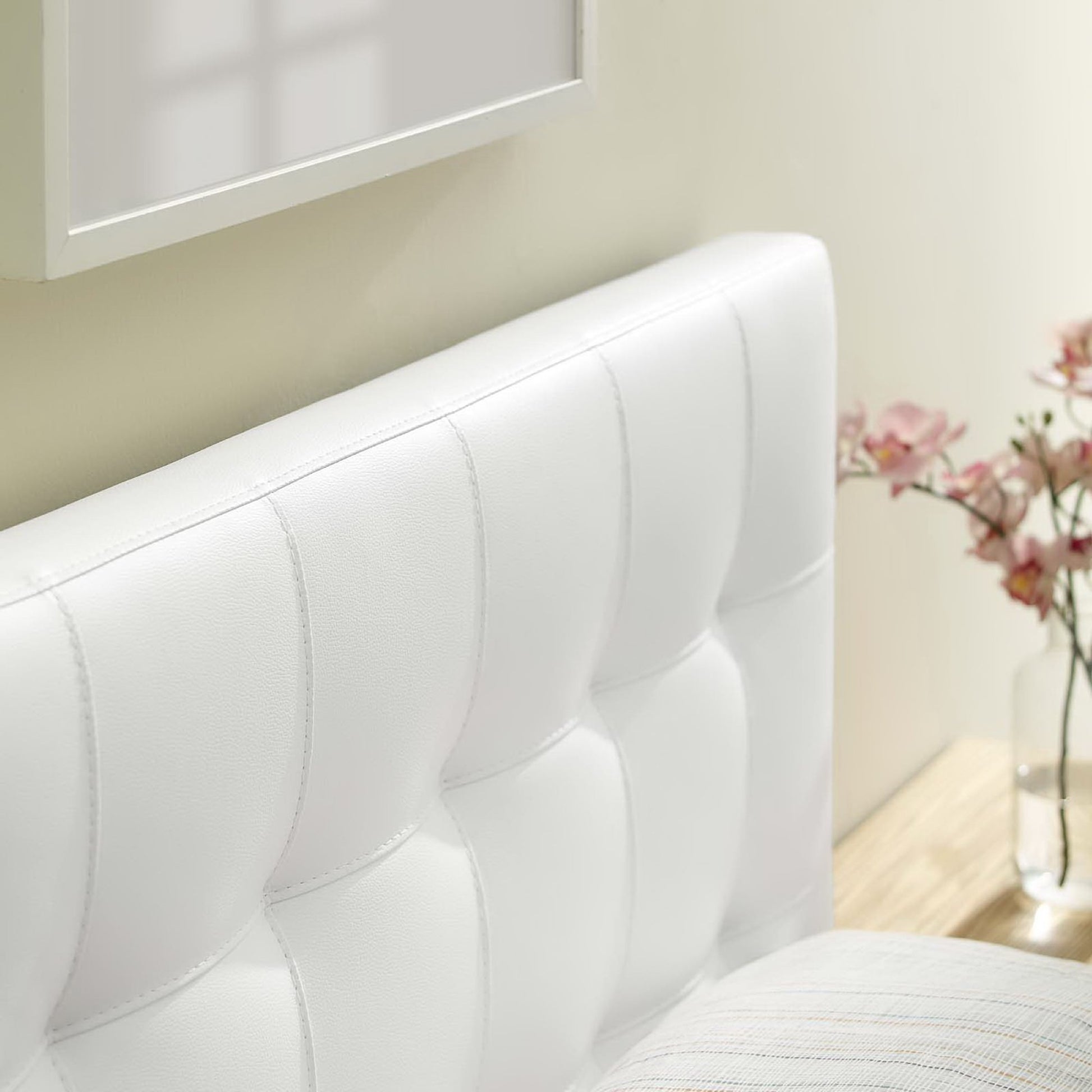 Lily Upholstered Vinyl Twin Headboard