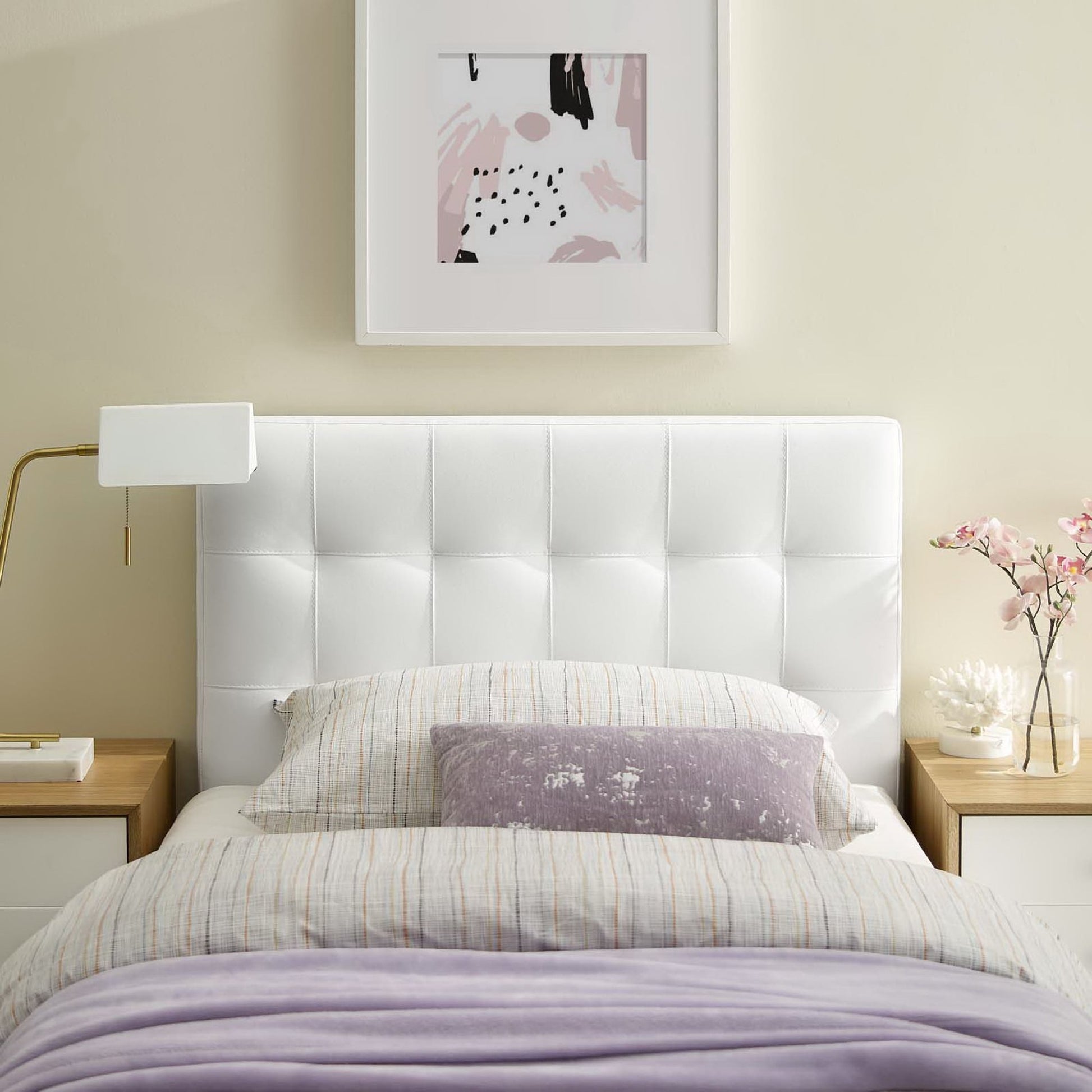 Lily Upholstered Vinyl Twin Headboard