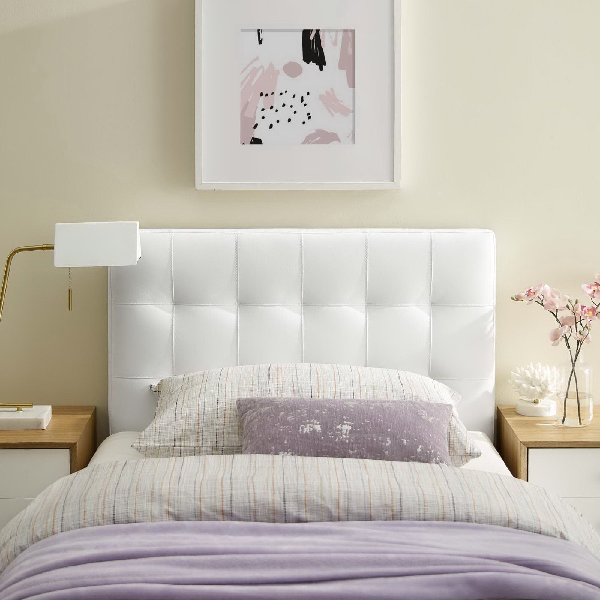 Lily Upholstered Vinyl Twin Headboard