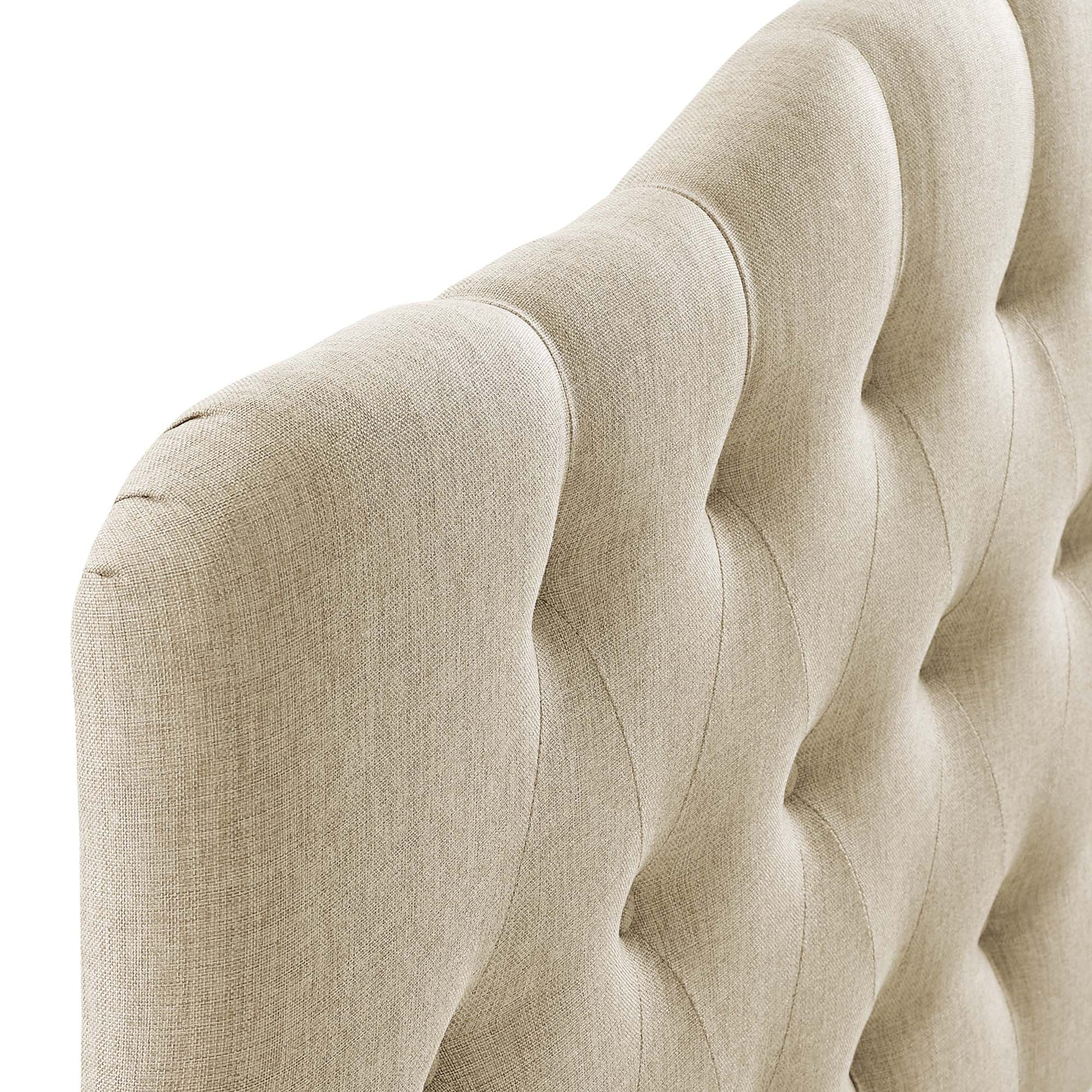 Annabel Diamond Tufted Upholstered Fabric Headboard