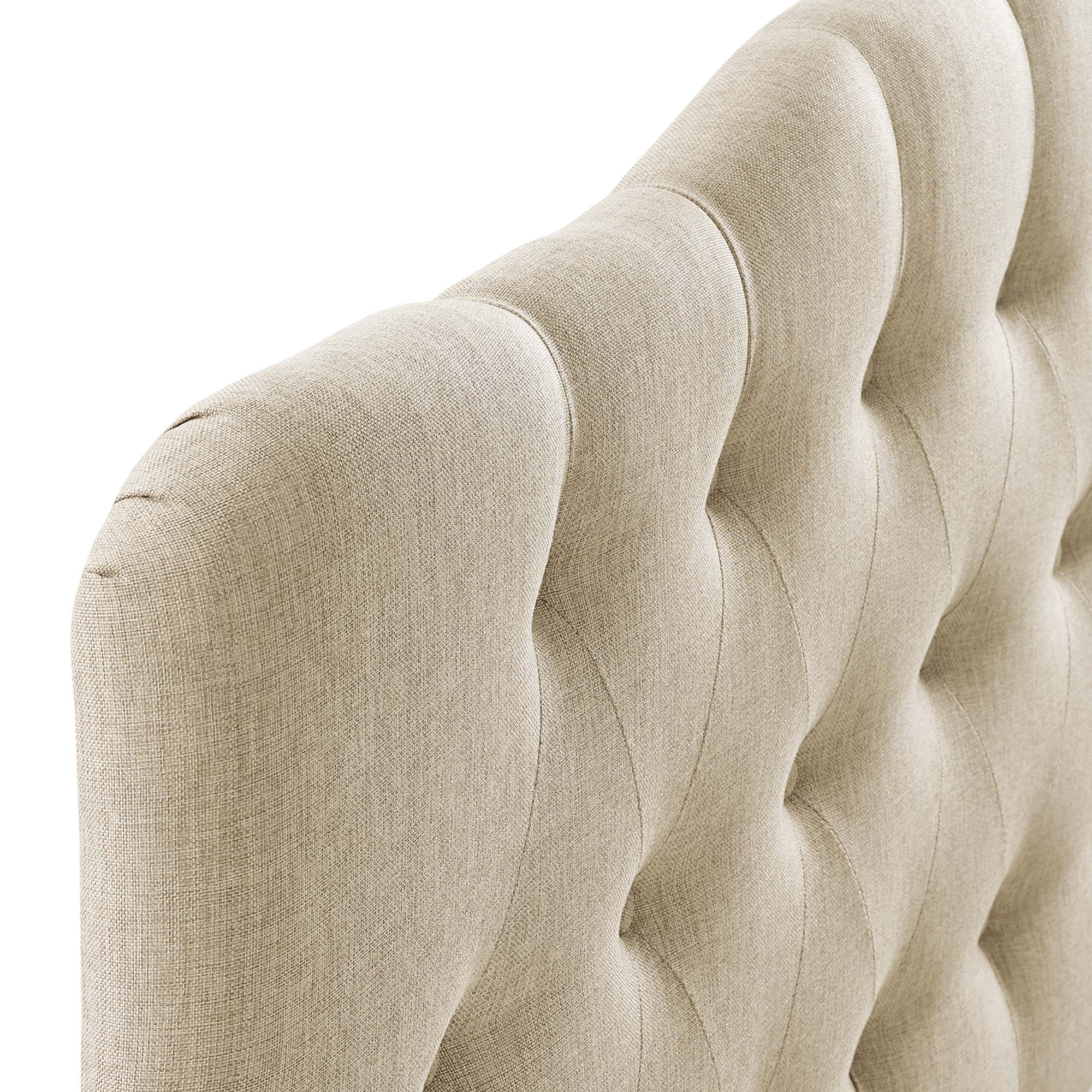 Annabel Diamond Tufted Upholstered Fabric Headboard