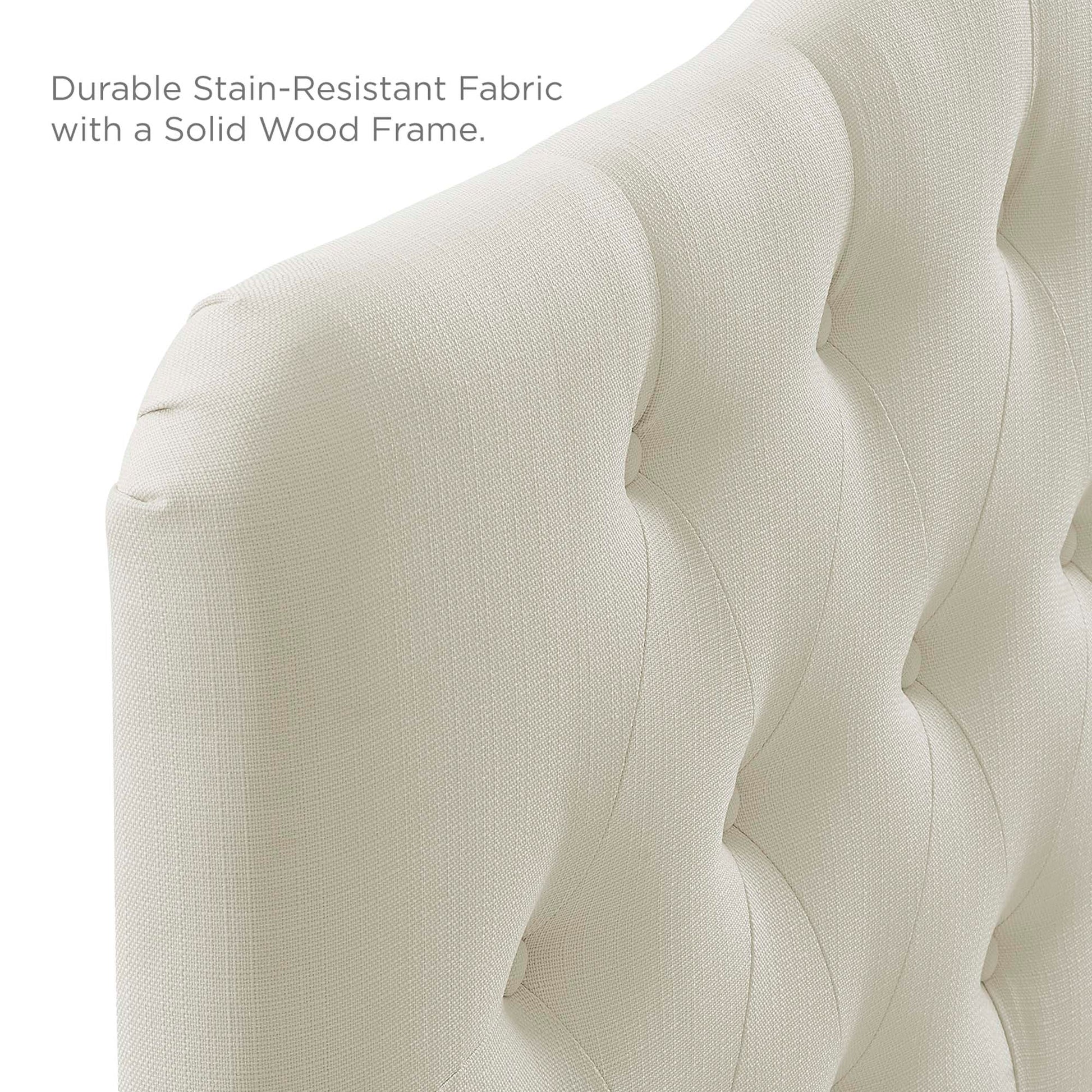 Annabel Diamond Tufted Upholstered Fabric Headboard