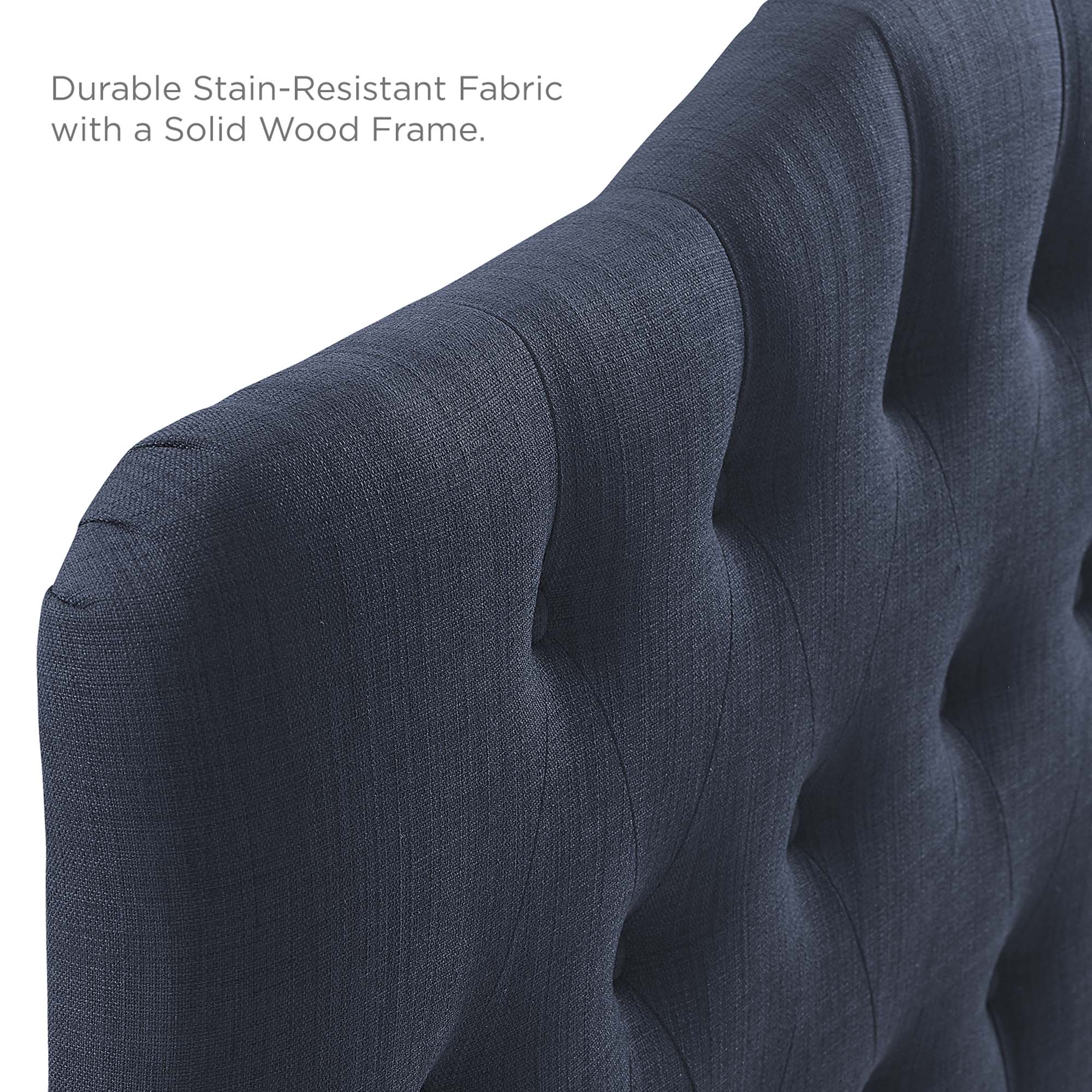 Annabel Diamond Tufted Upholstered Fabric Headboard