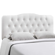 Annabel Upholstered Vinyl Full Headboard - White