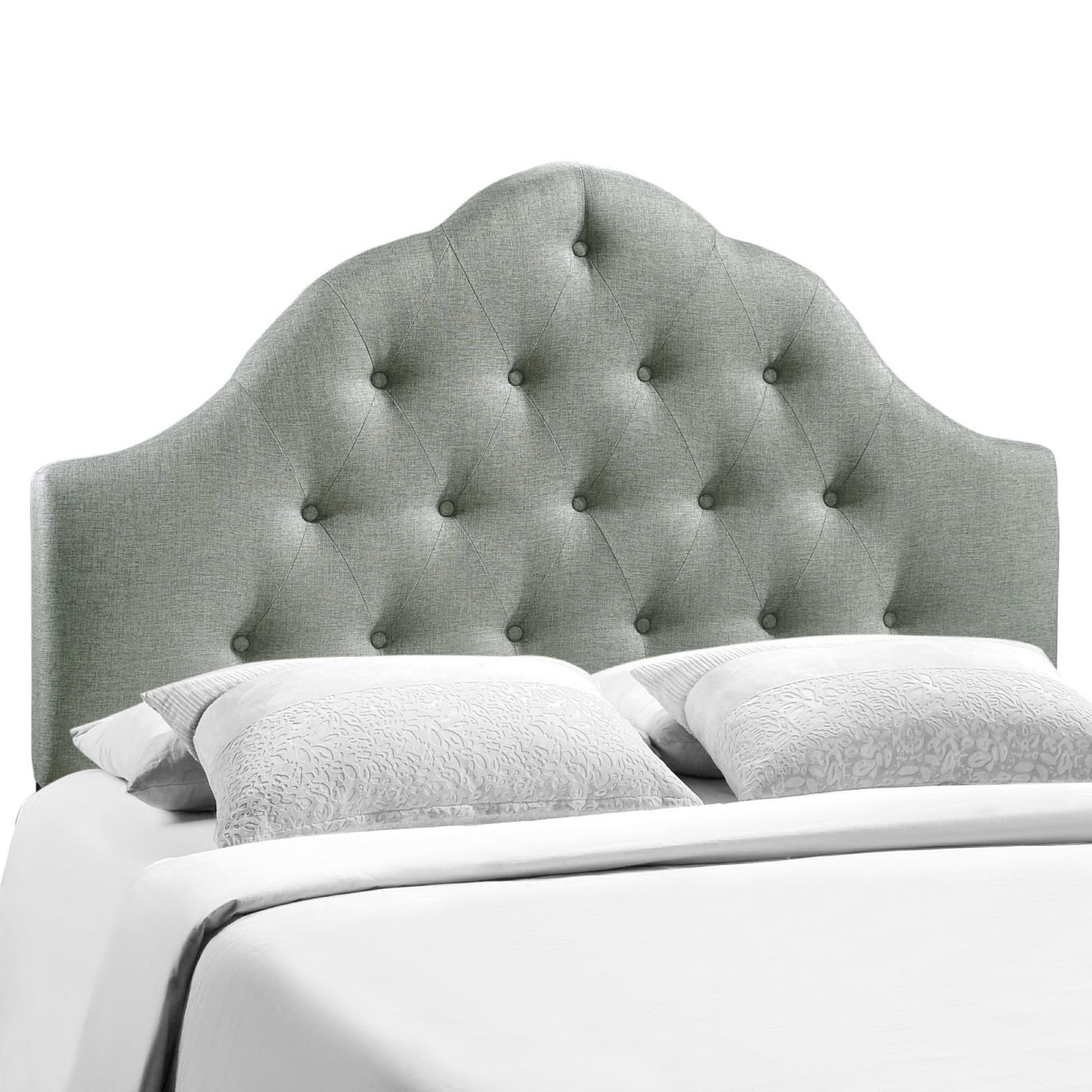 Sovereign Upholstered Fabric King Headboard - Gray