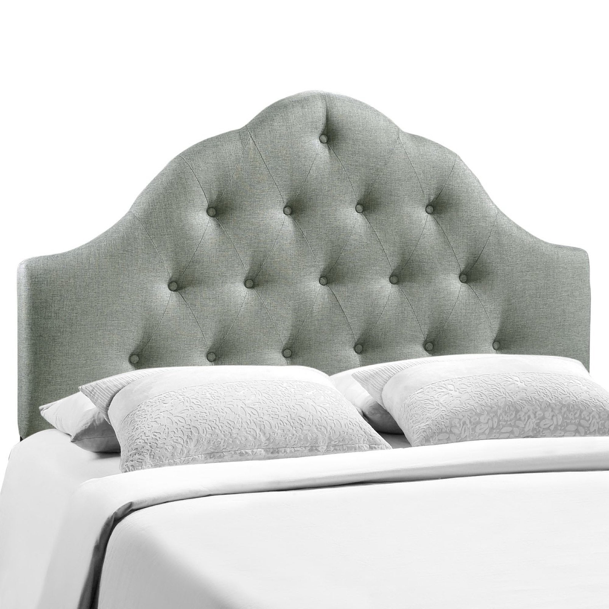 Sovereign Upholstered Fabric King Headboard - Gray