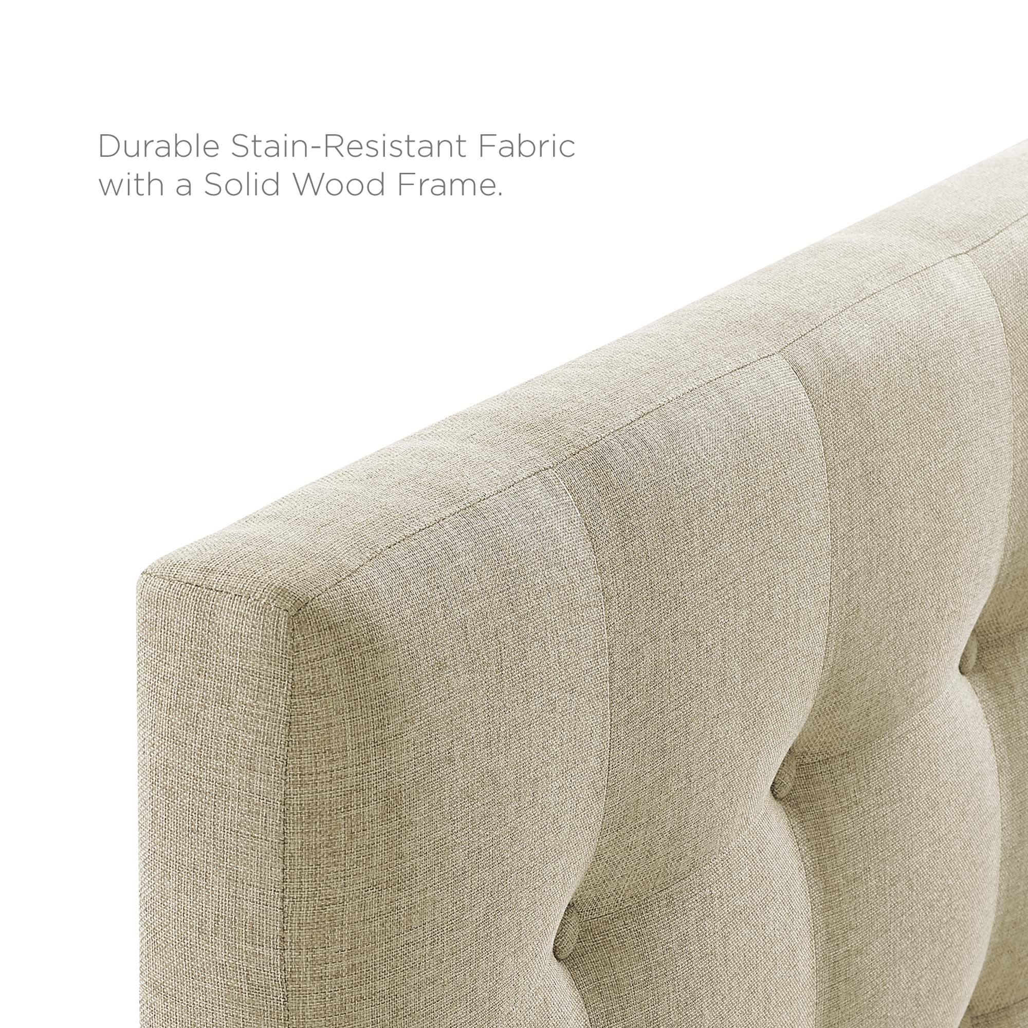 Emily Upholstered Fabric Full Headboard - Ivory