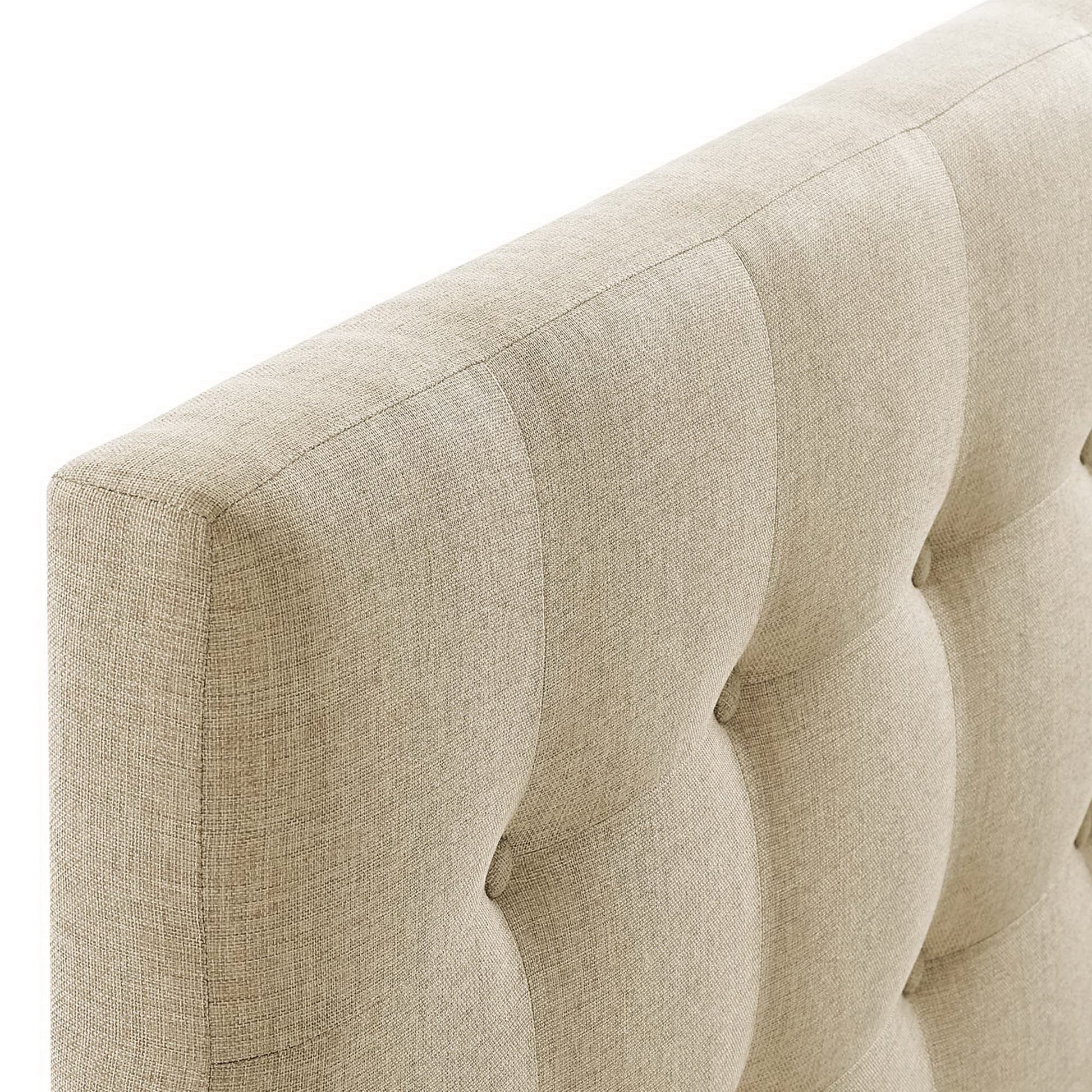 Emily Upholstered Fabric King Headboard - Navy