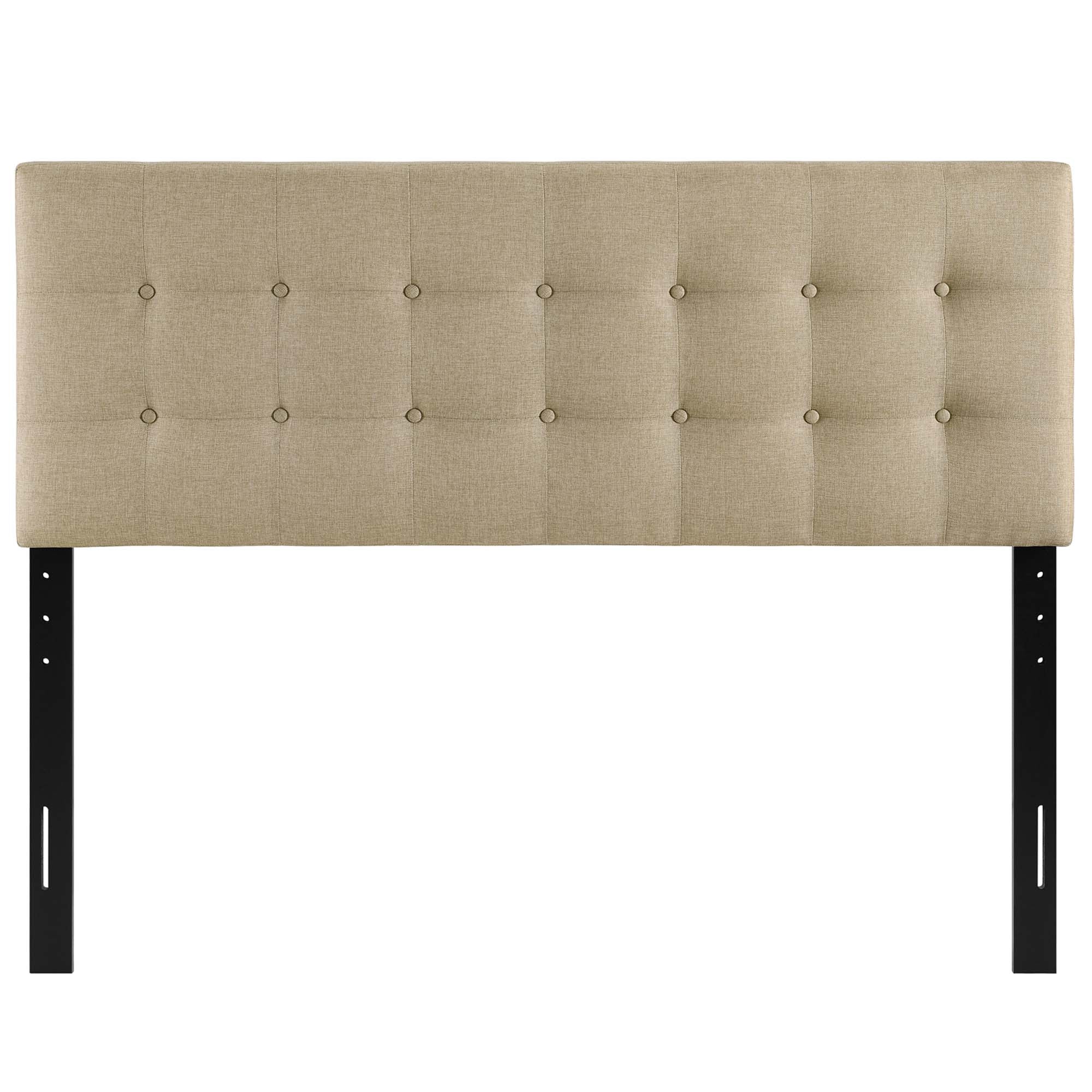 Emily Upholstered Fabric King Headboard - Ivory
