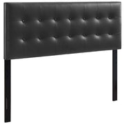Emily Upholstered Vinyl King Headboard - Black