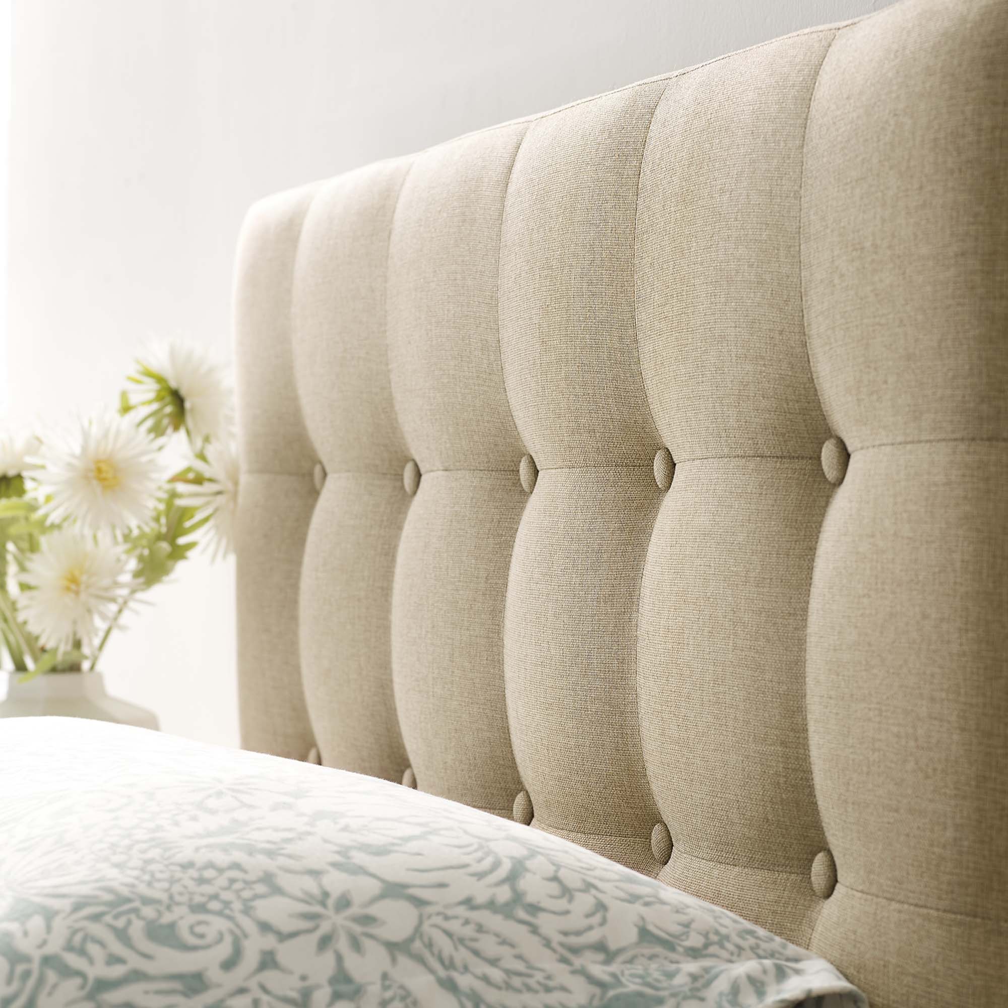 Emily Upholstered Fabric Twin Headboard