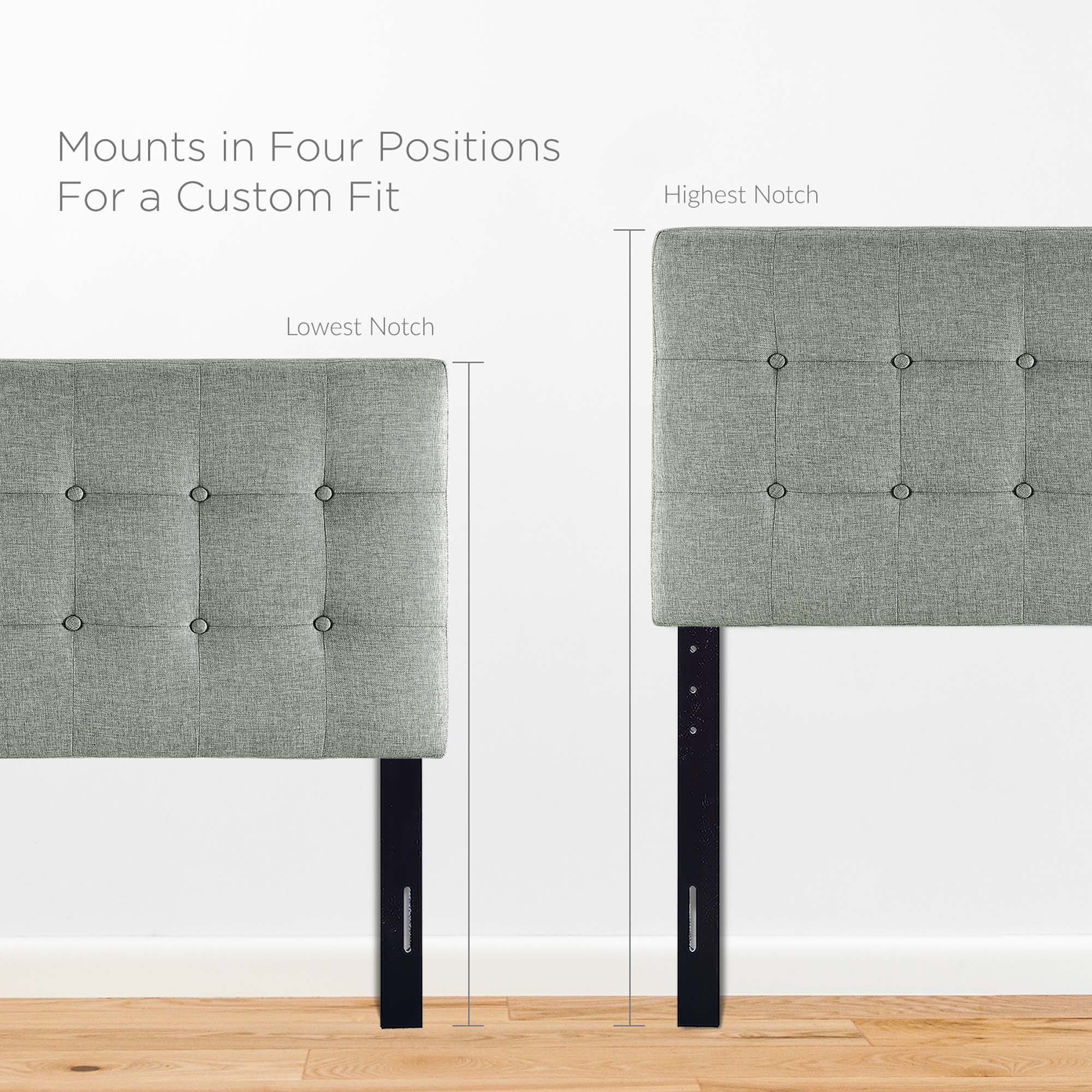 Emily Upholstered Fabric Twin Headboard