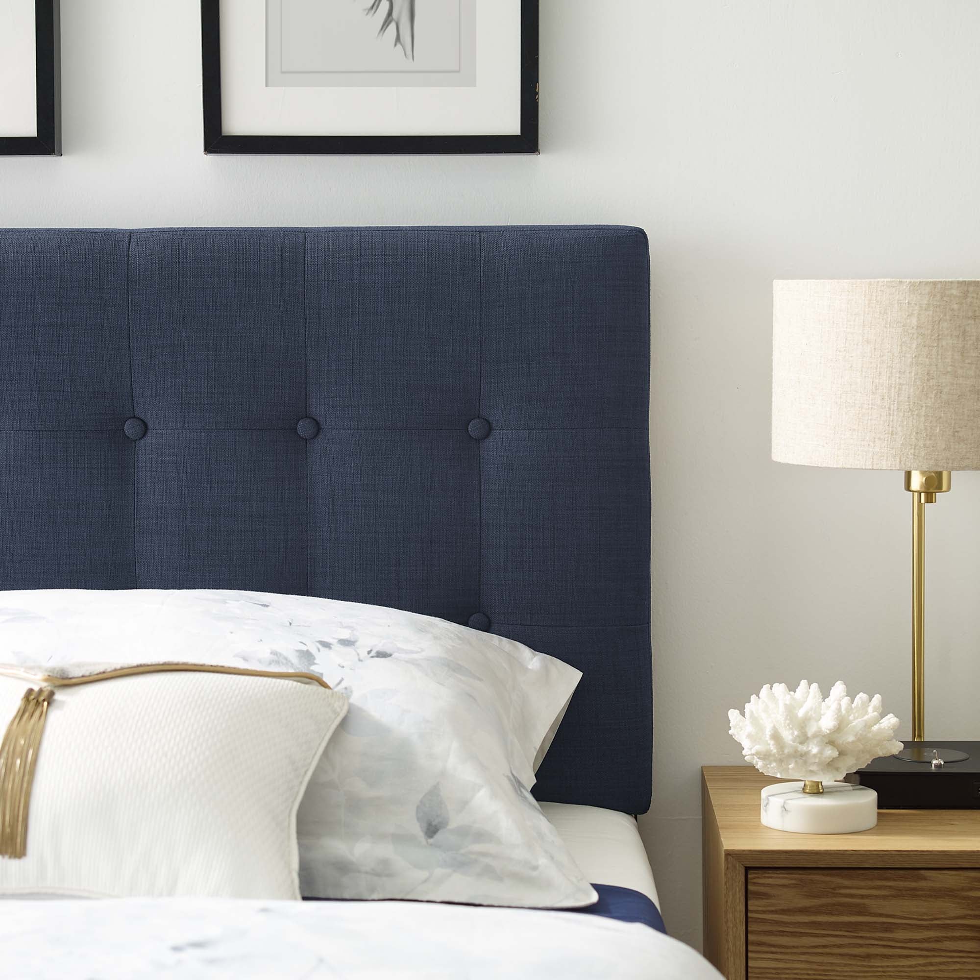 Emily Upholstered Fabric Twin Headboard