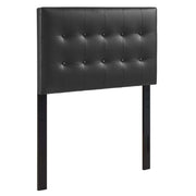 Emily Upholstered Vinyl Twin Headboard - Black
