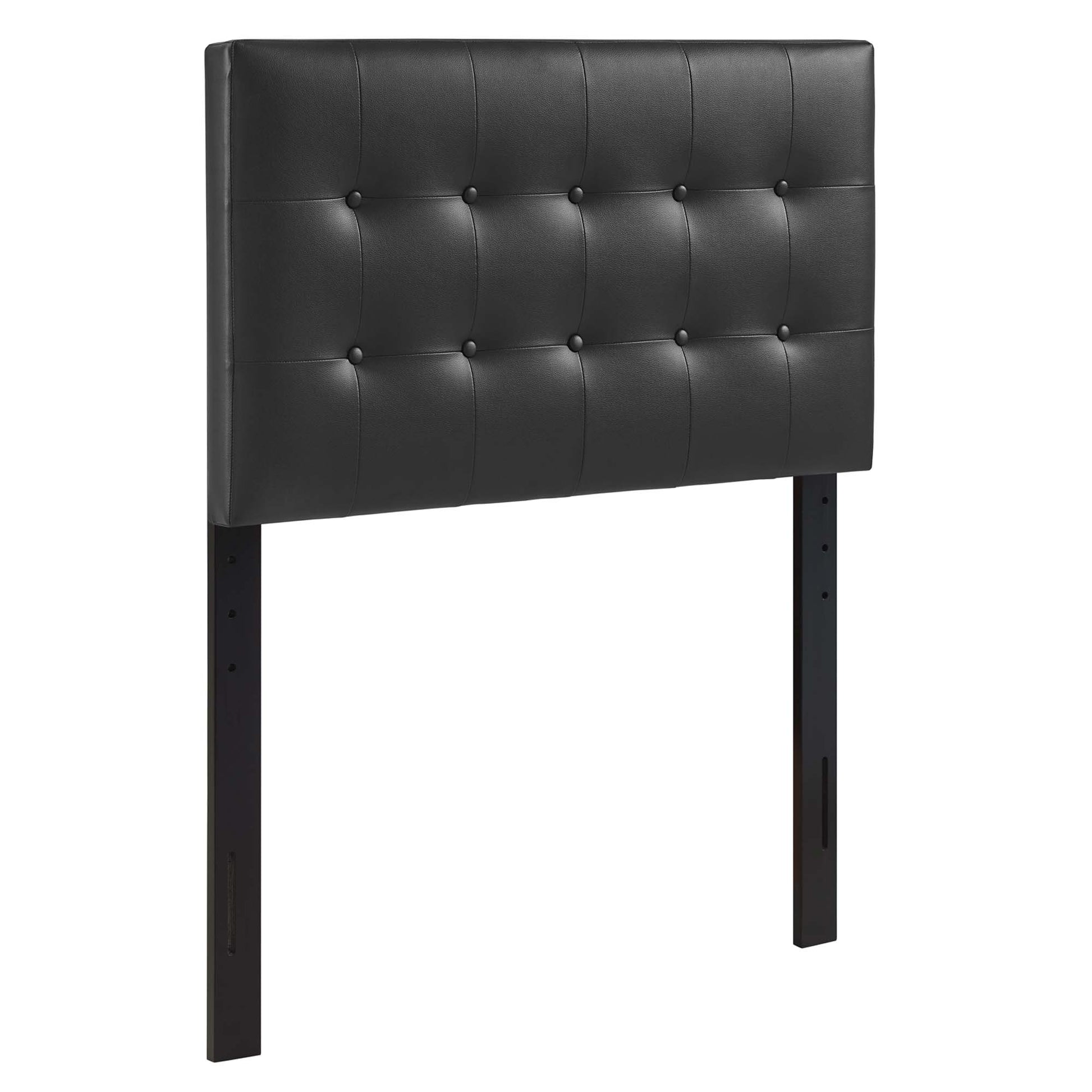 Emily Upholstered Vinyl Twin Headboard - Black