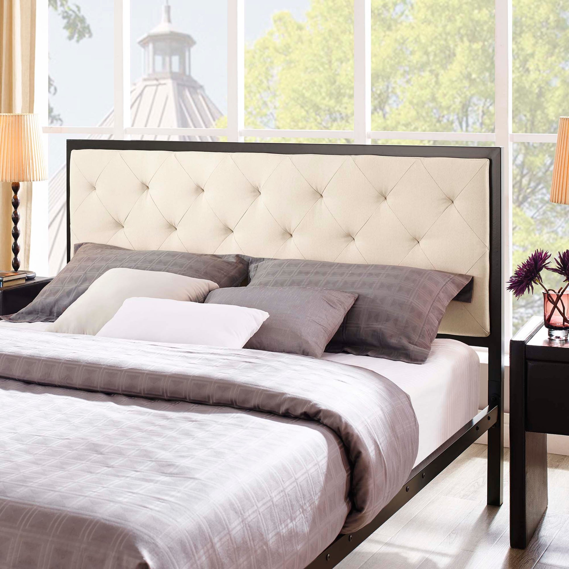 Mia Fabric Queen Bed