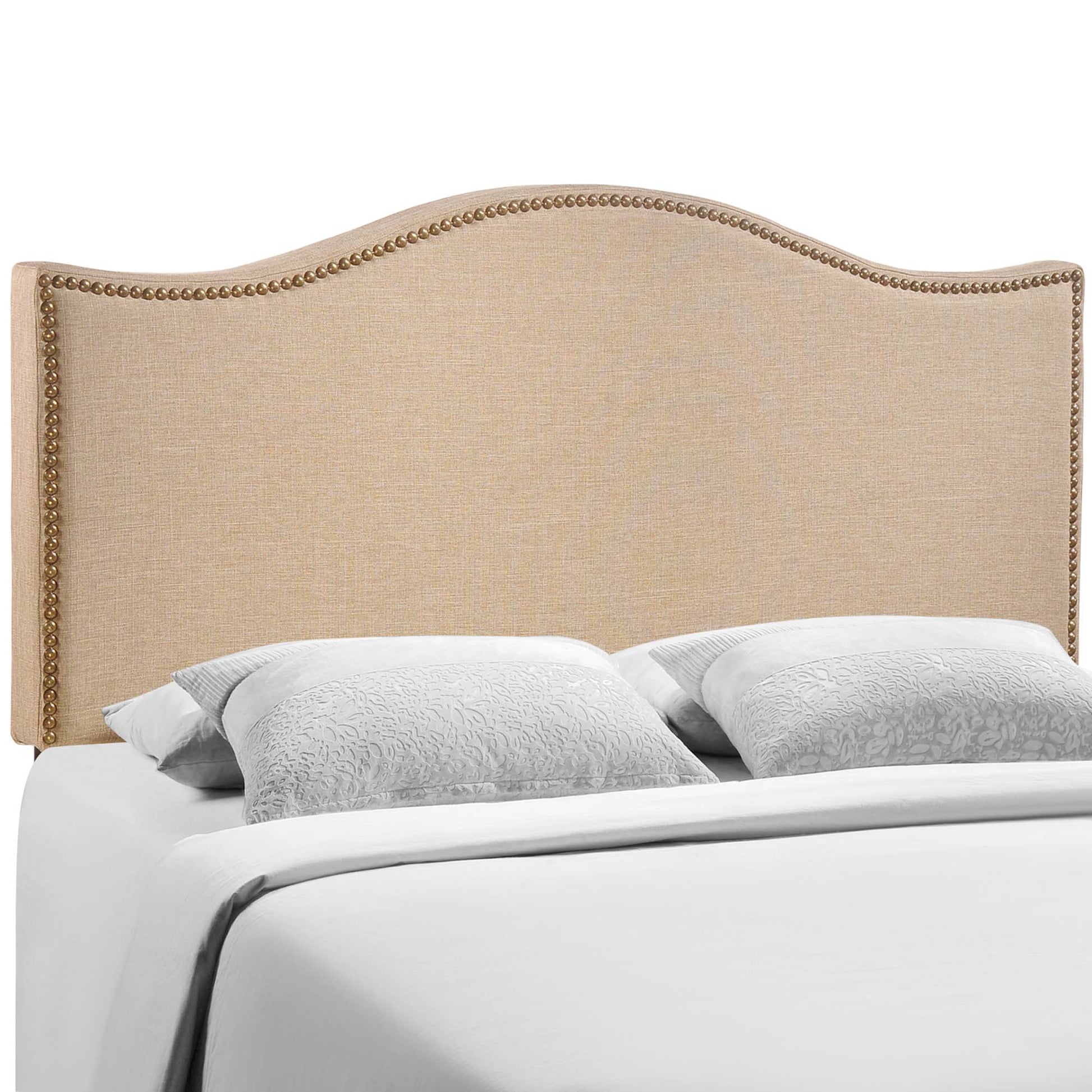 Curl Nailhead Upholstered Headboard - Cafe