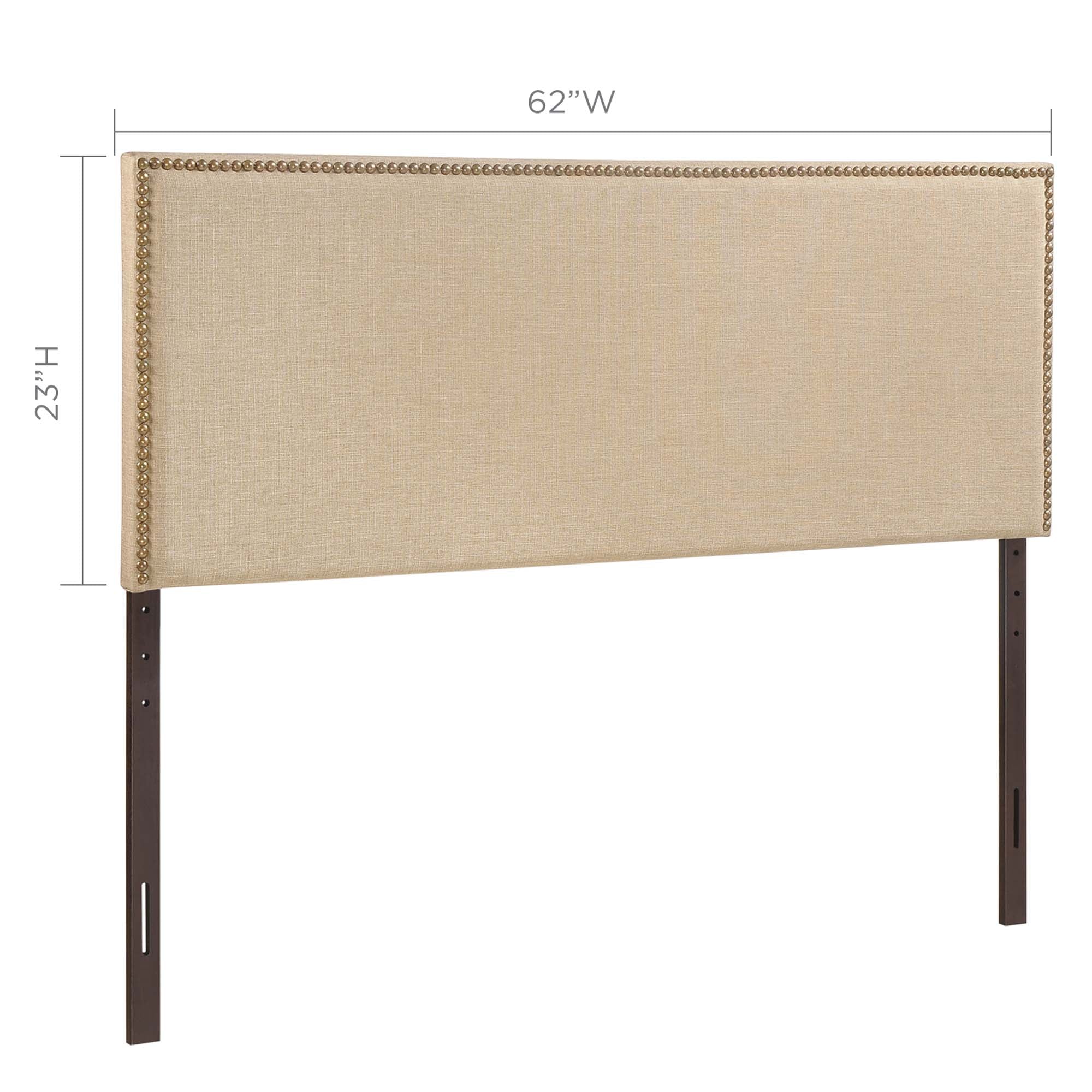 Region Nailhead Upholstered Headboard - Dark Brown